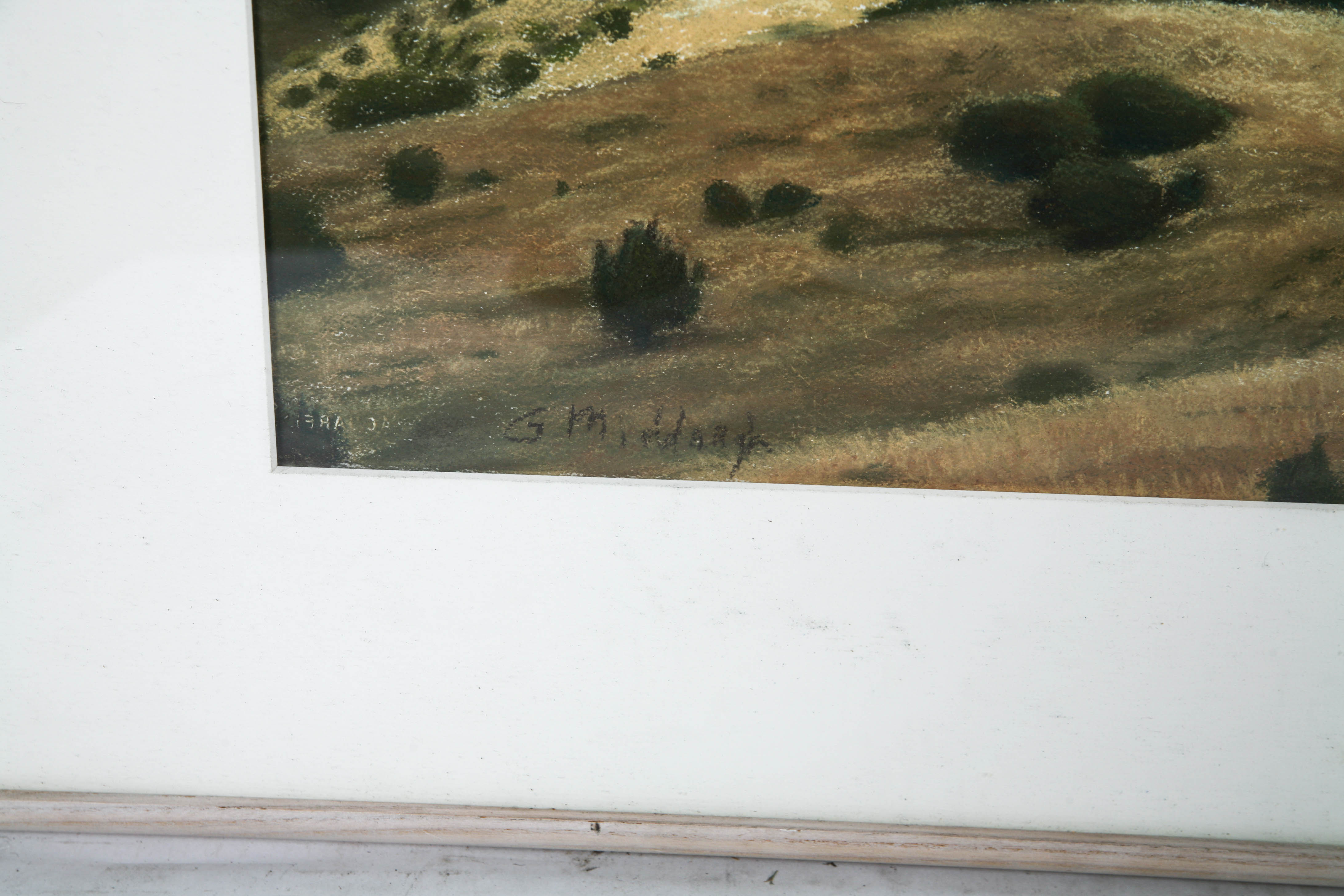 Oil Pastel Drawing of Desert Landscape