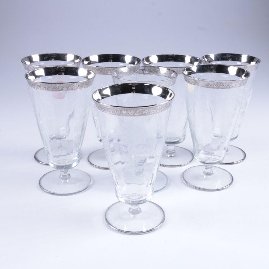 Vintage Tiffin-Franciscan Style Encrusted Iced Tea Glasses