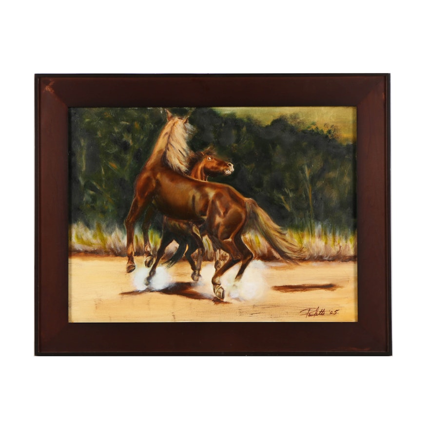 Paulette Oil Painting on Canvas of Horses