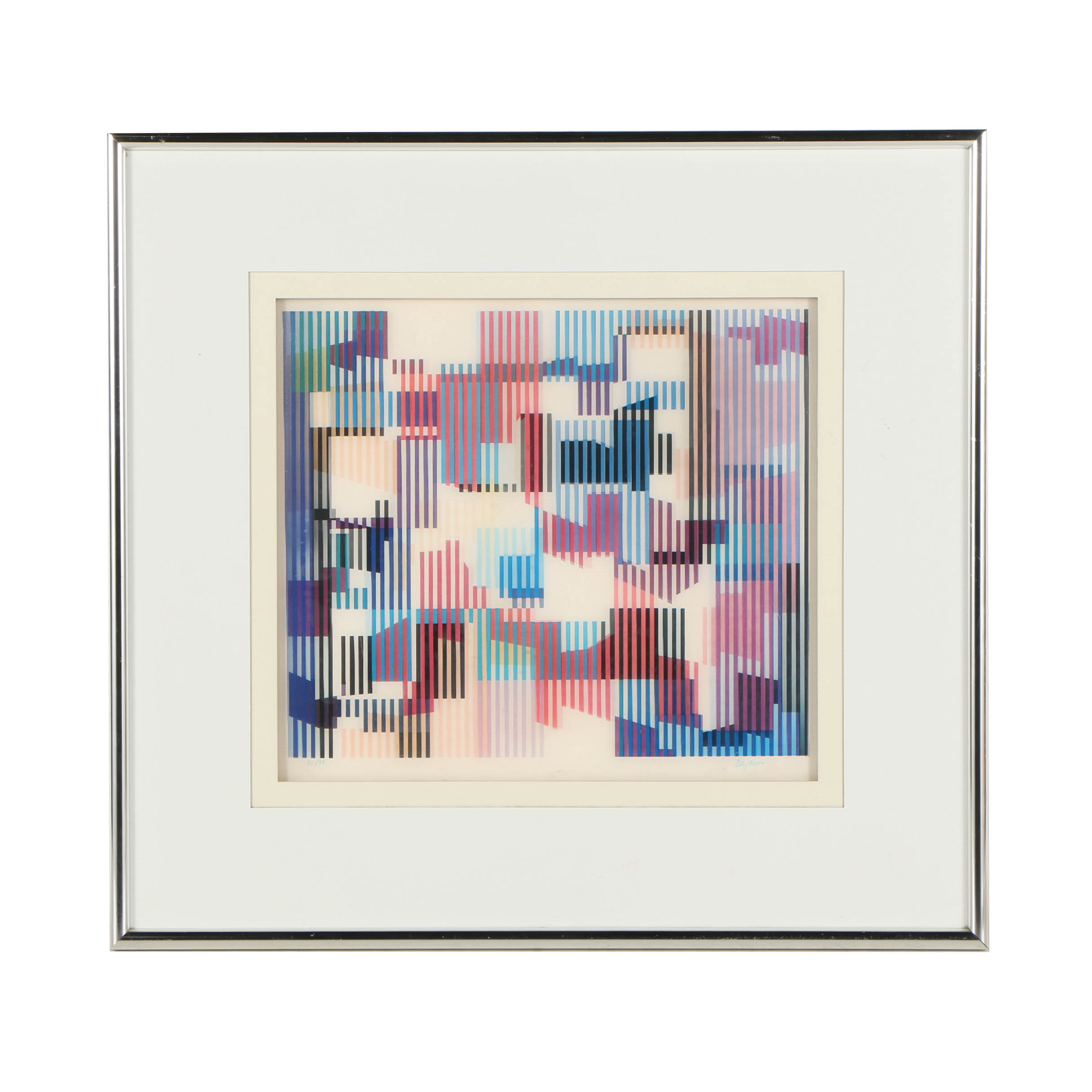 Yaacov Agam Limited Edition Agamograph "Trois Movement #1"