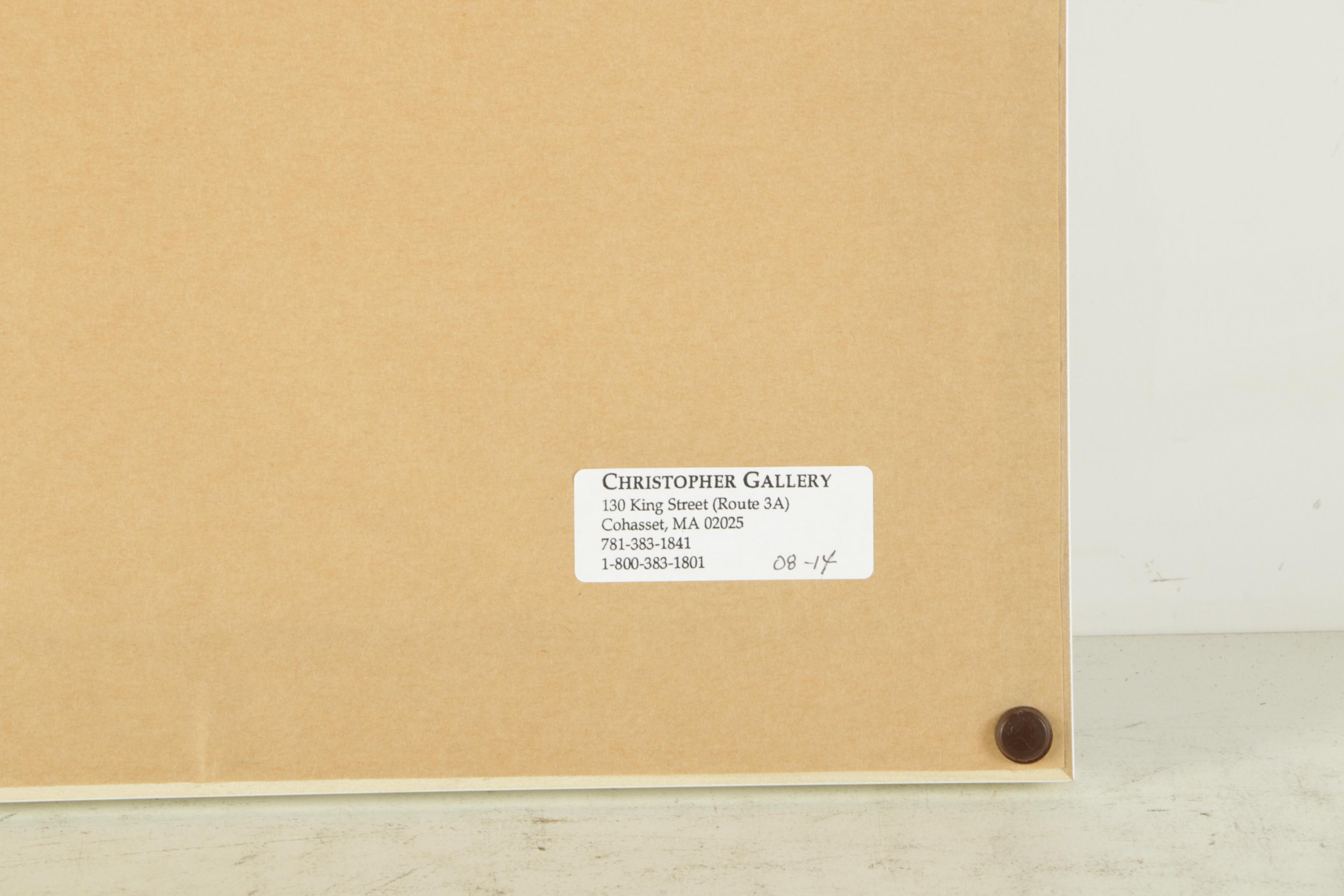 J. Hillings Bleicken Gouache Painting on Board of a Garden