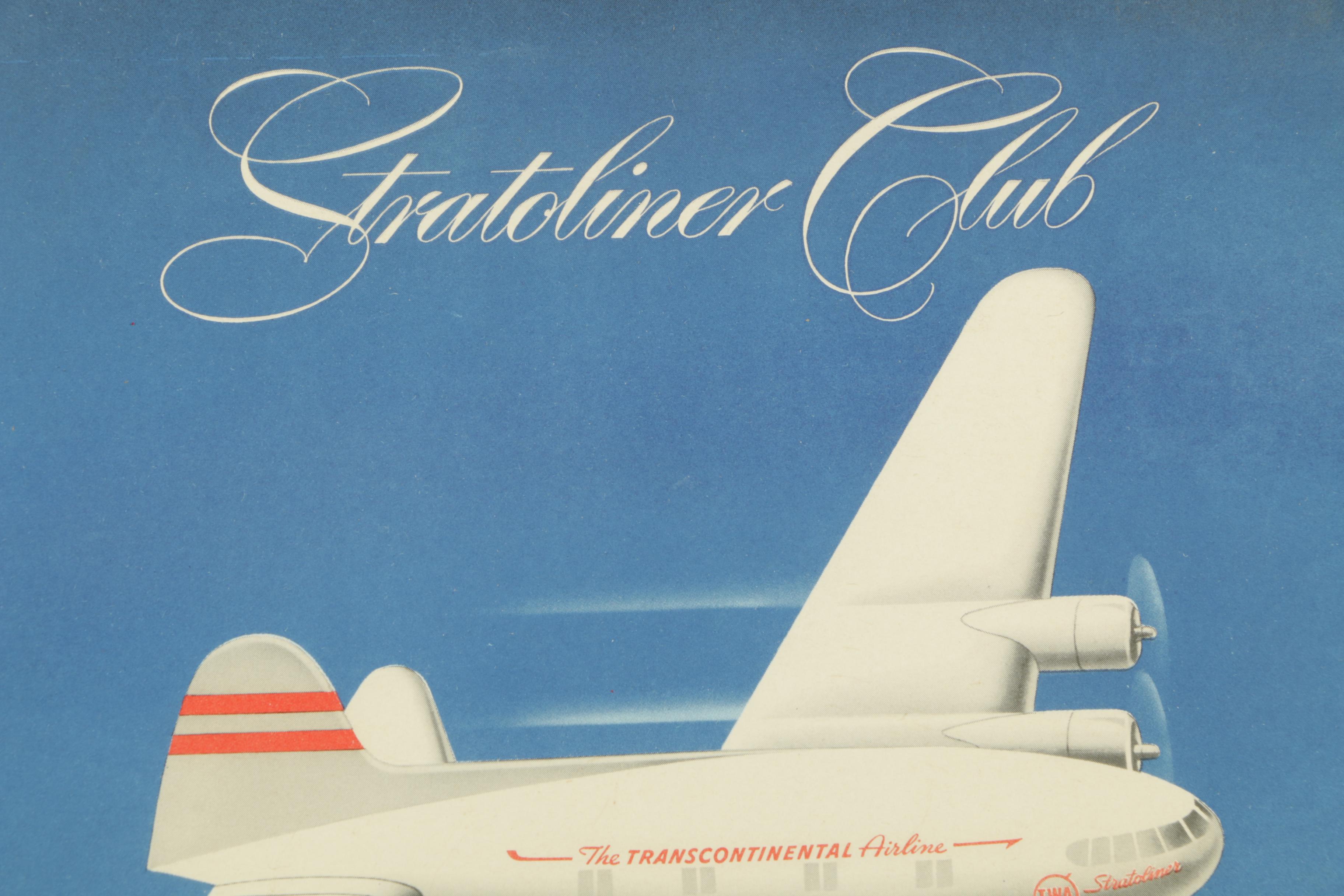 1941 Offset Lithograph "Stratoliner Club" Certificate