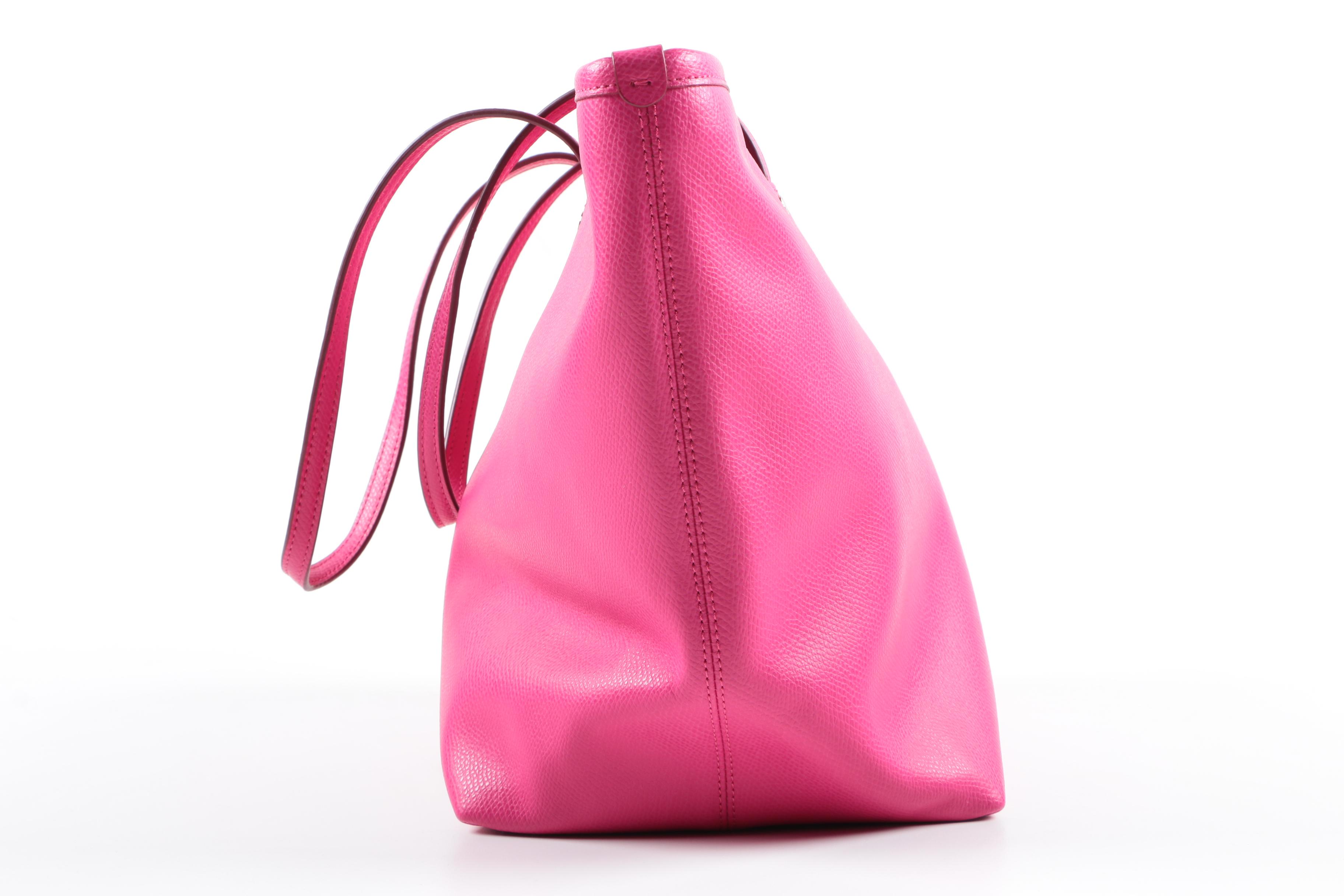 Coach Street Zip Pink Ruby Leather Tote Bag