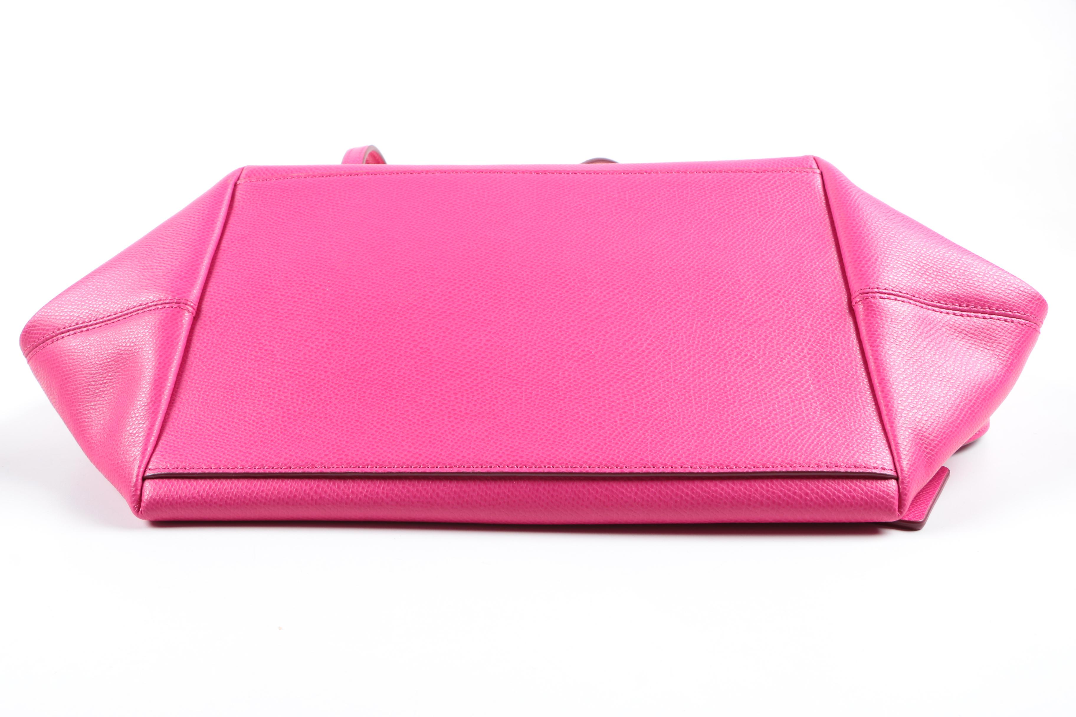 Coach Street Zip Pink Ruby Leather Tote Bag