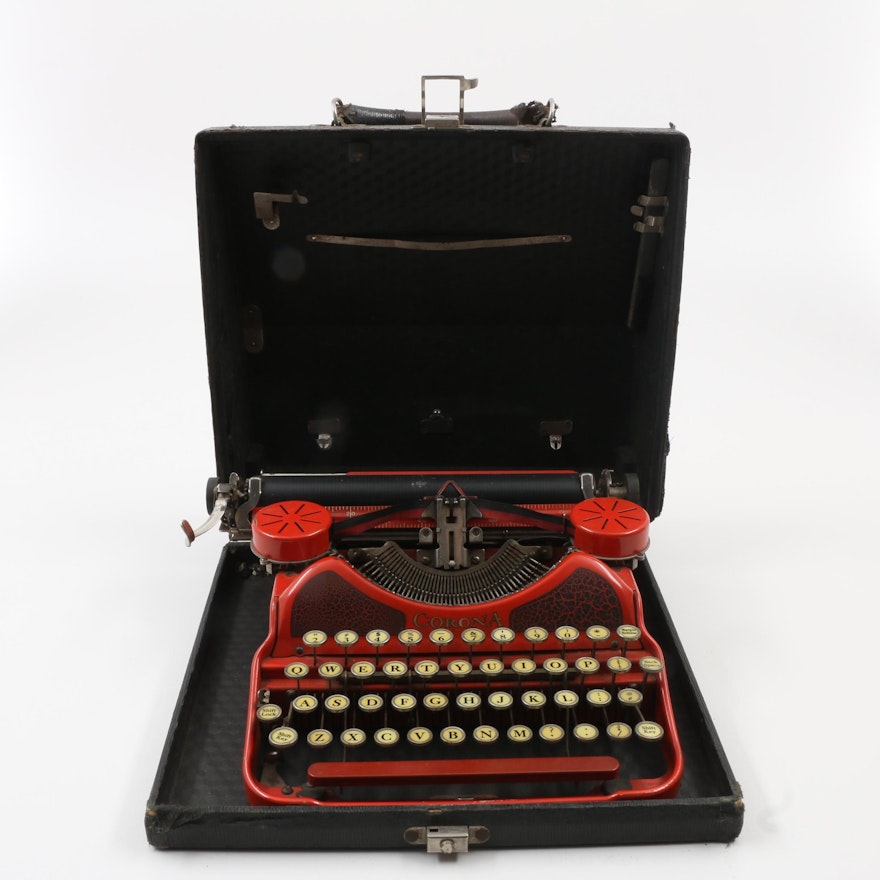 Circa 1924 Red Smith Corona #4 Manual Typewriter