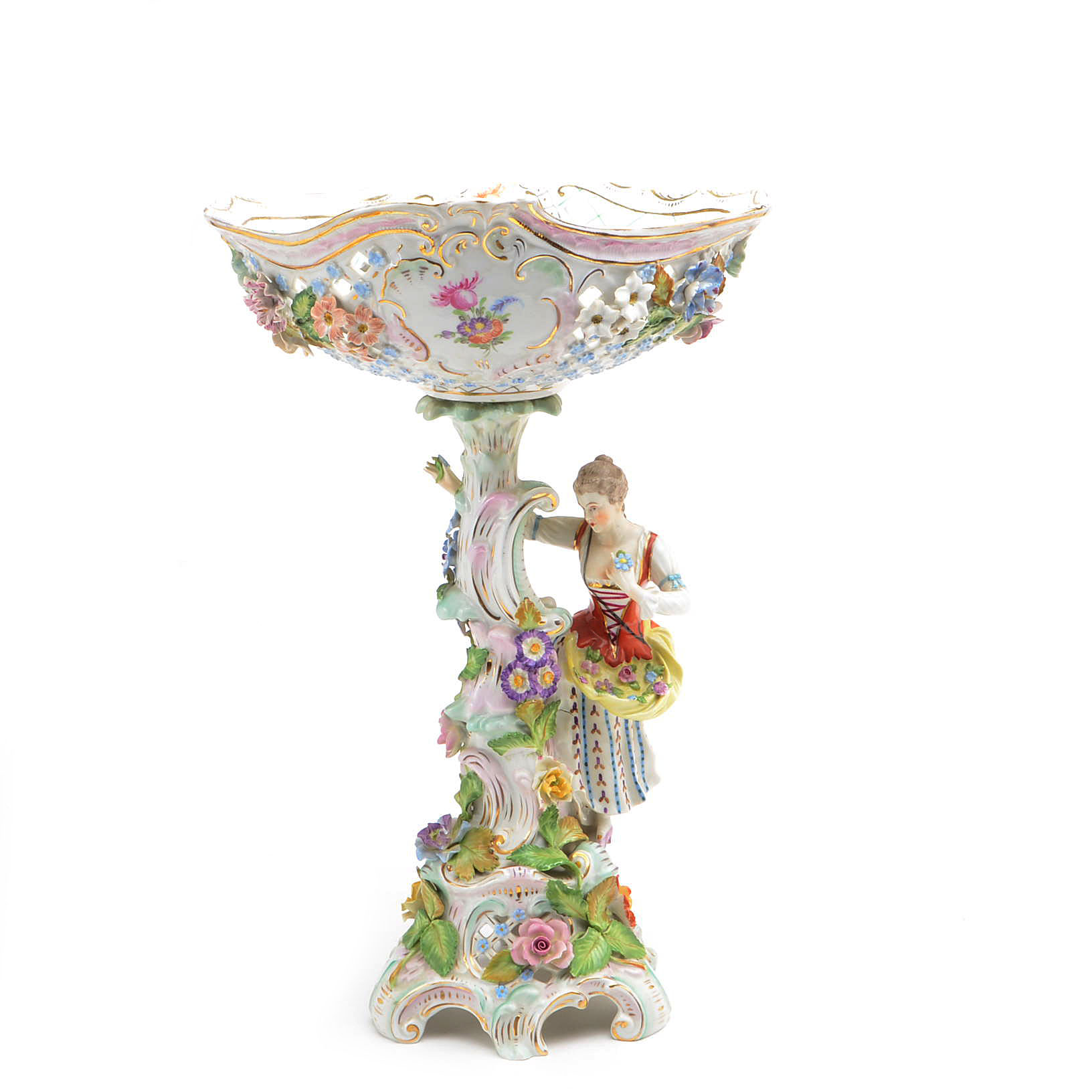 Antique Dresden Porcelain Centerpiece