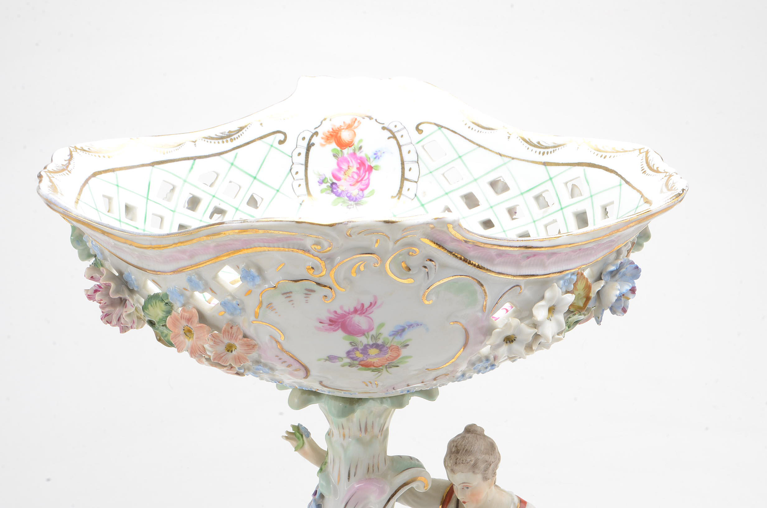 Antique Dresden Porcelain Centerpiece