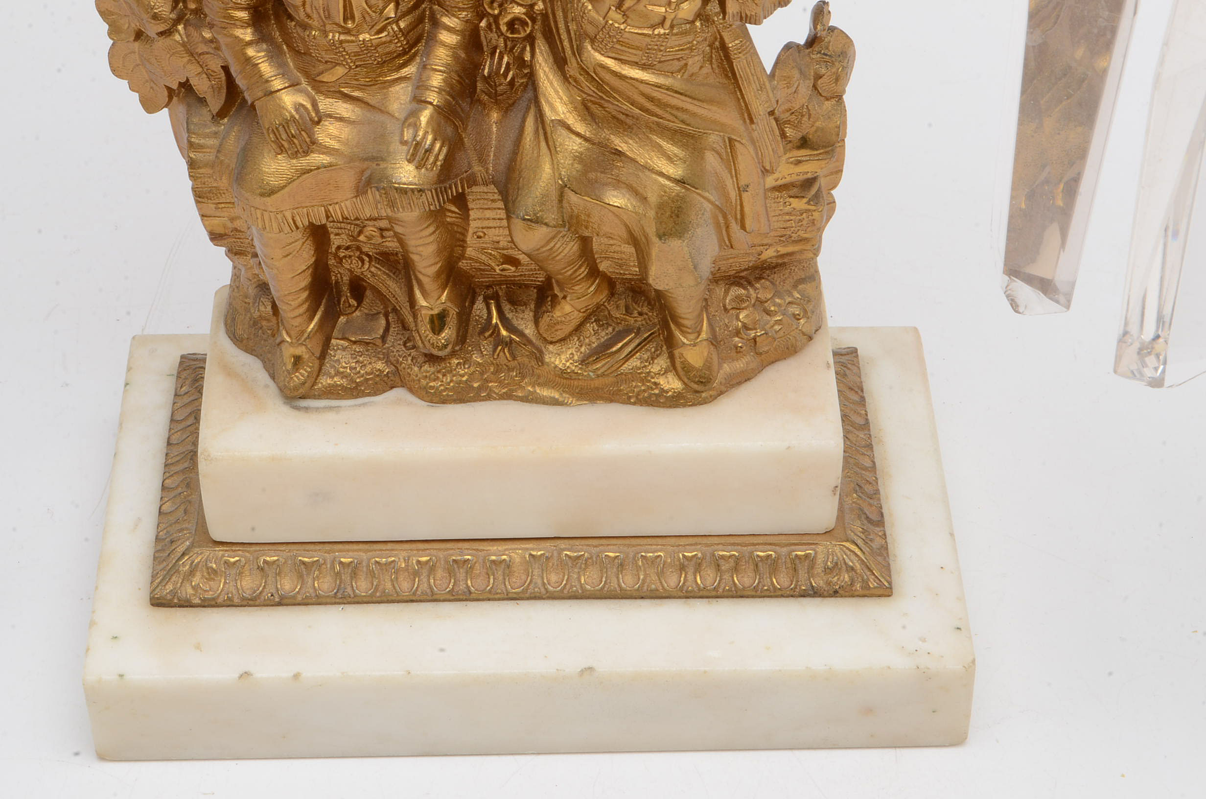 "Last of the Mohicans" Gilt Brass Candelabra Set