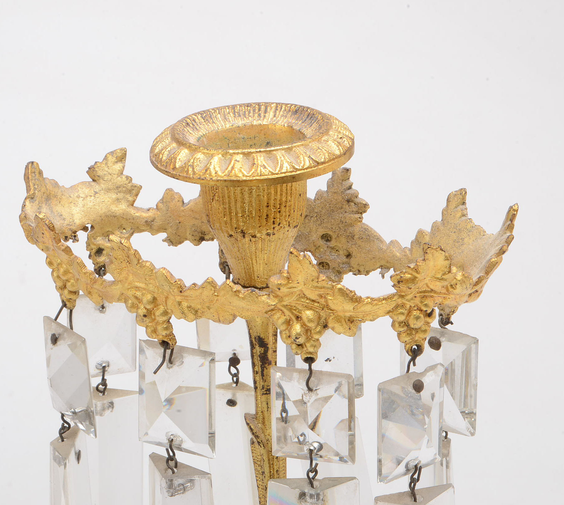 "Last of the Mohicans" Gilt Brass Candelabra Set