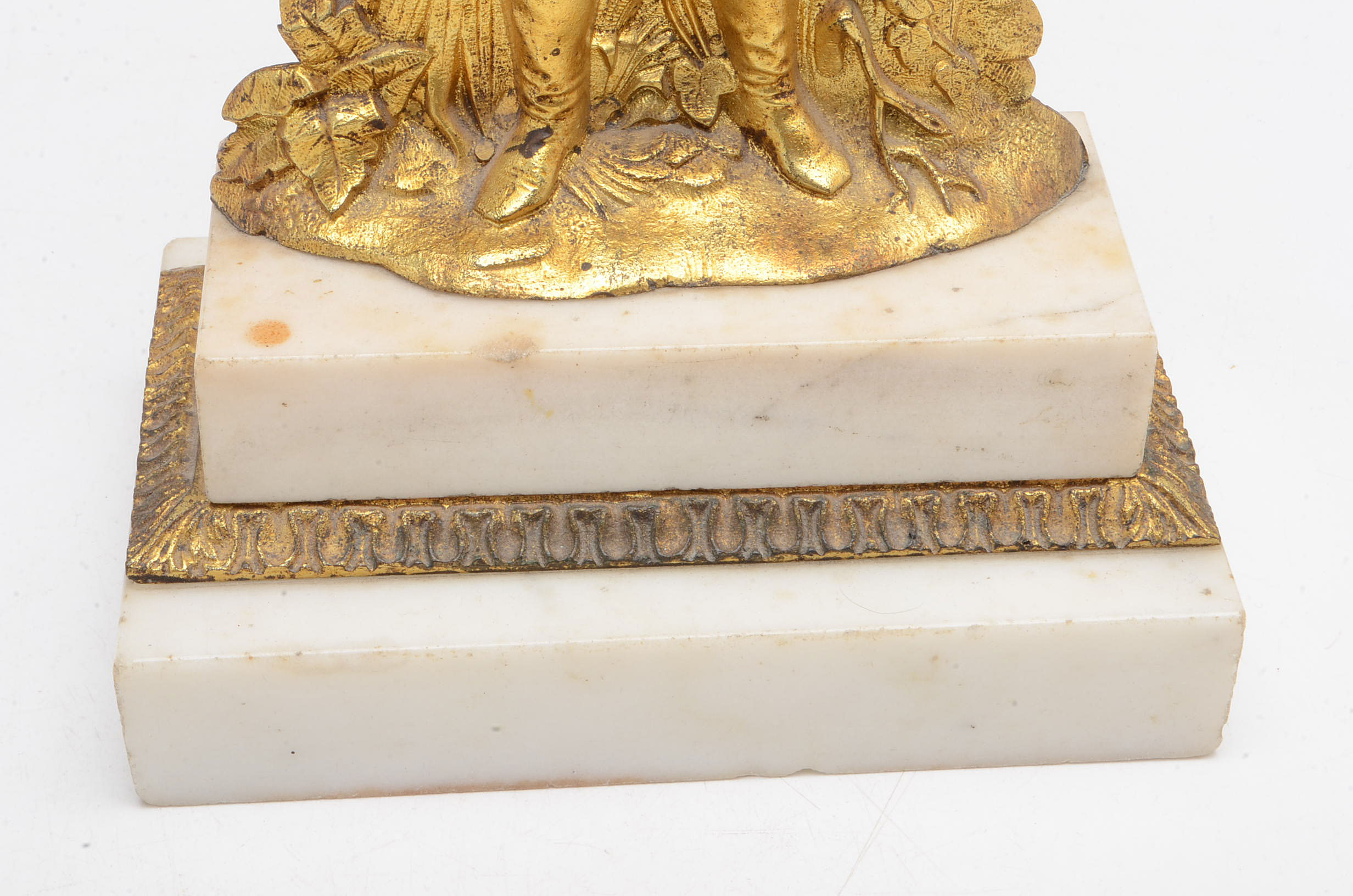 "Last of the Mohicans" Gilt Brass Candelabra Set