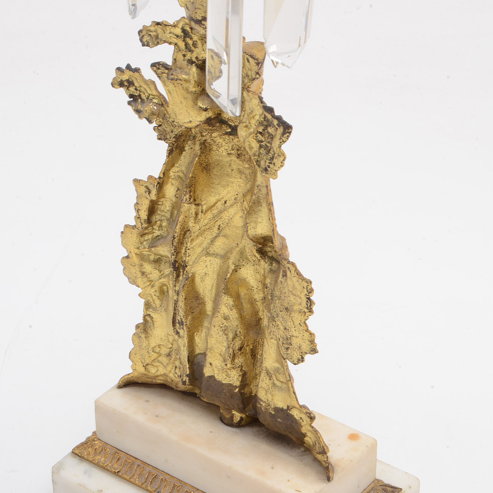 "Last of the Mohicans" Gilt Brass Candelabra Set