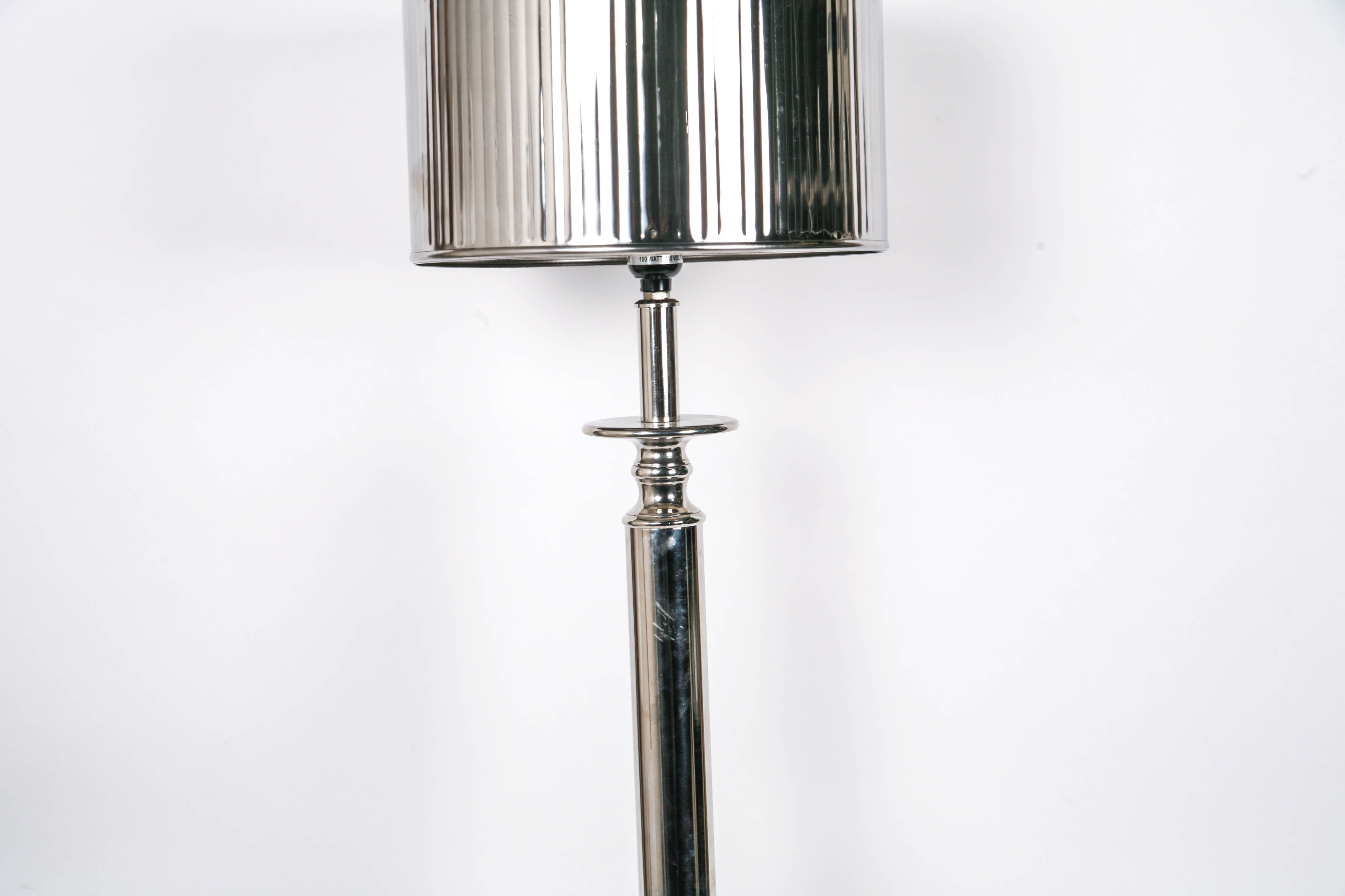 Contemporary Chrome  Finish Table Lamp