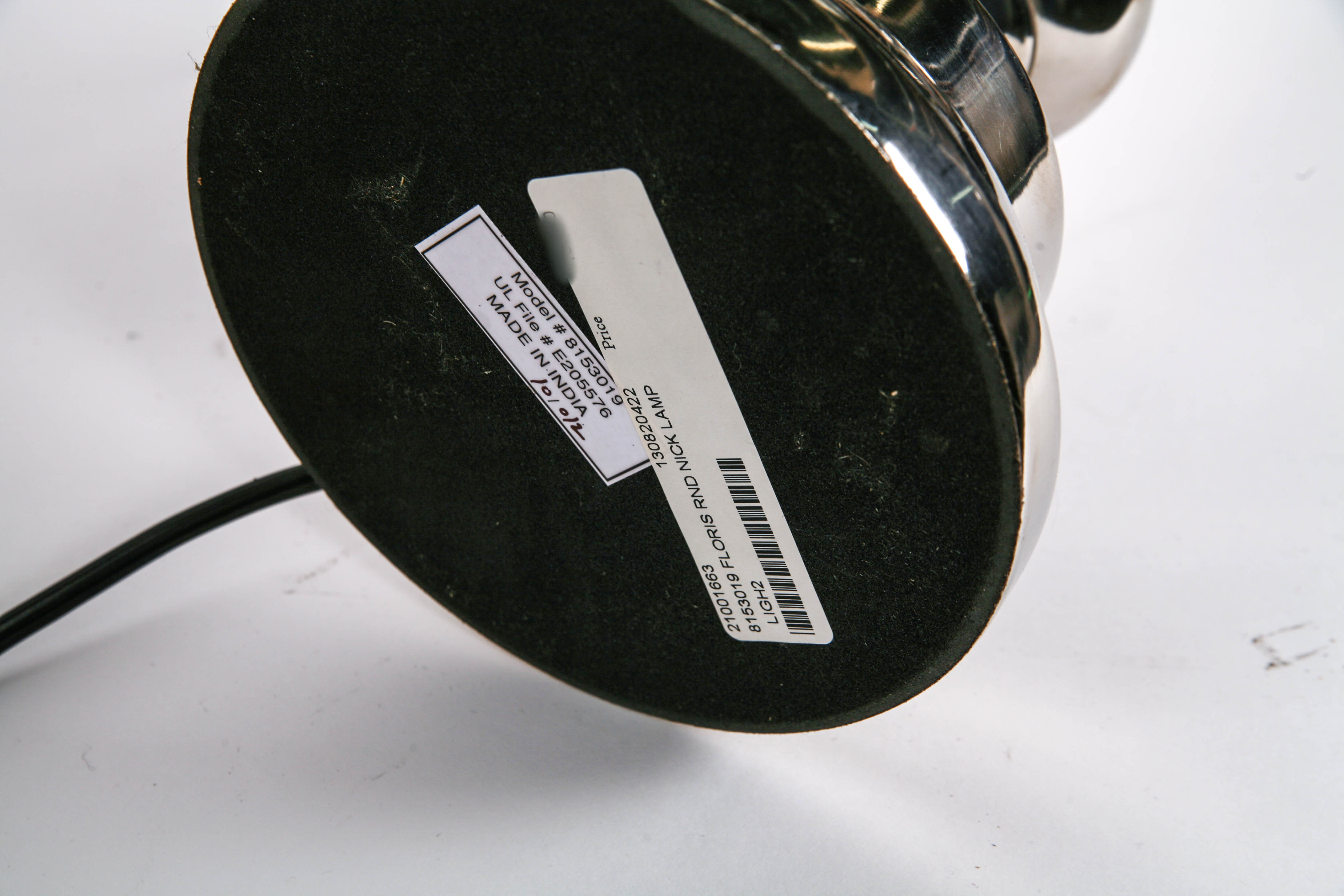 Contemporary Chrome  Finish Table Lamp