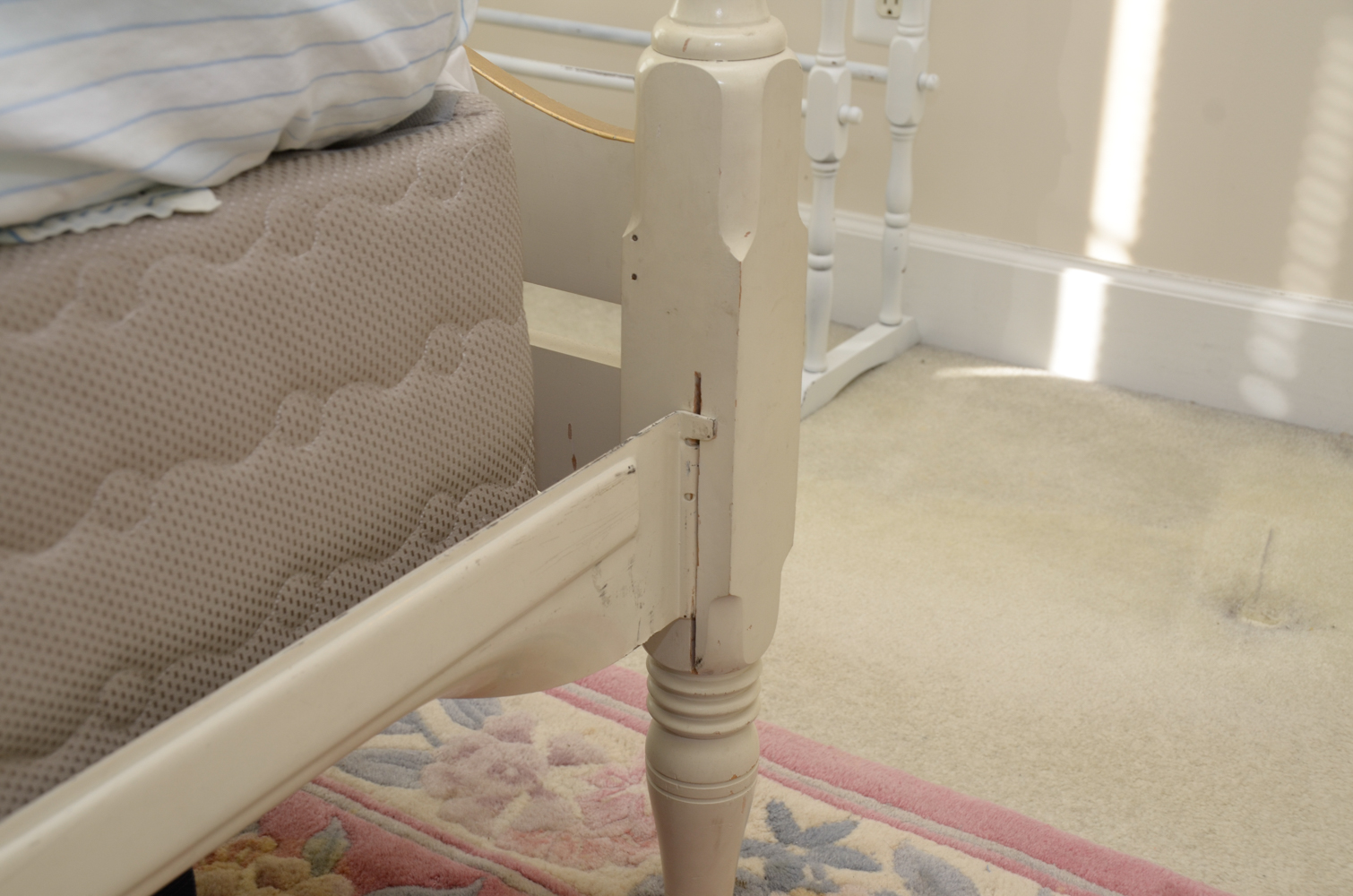 French Provincial Canopy Full Bed Frame