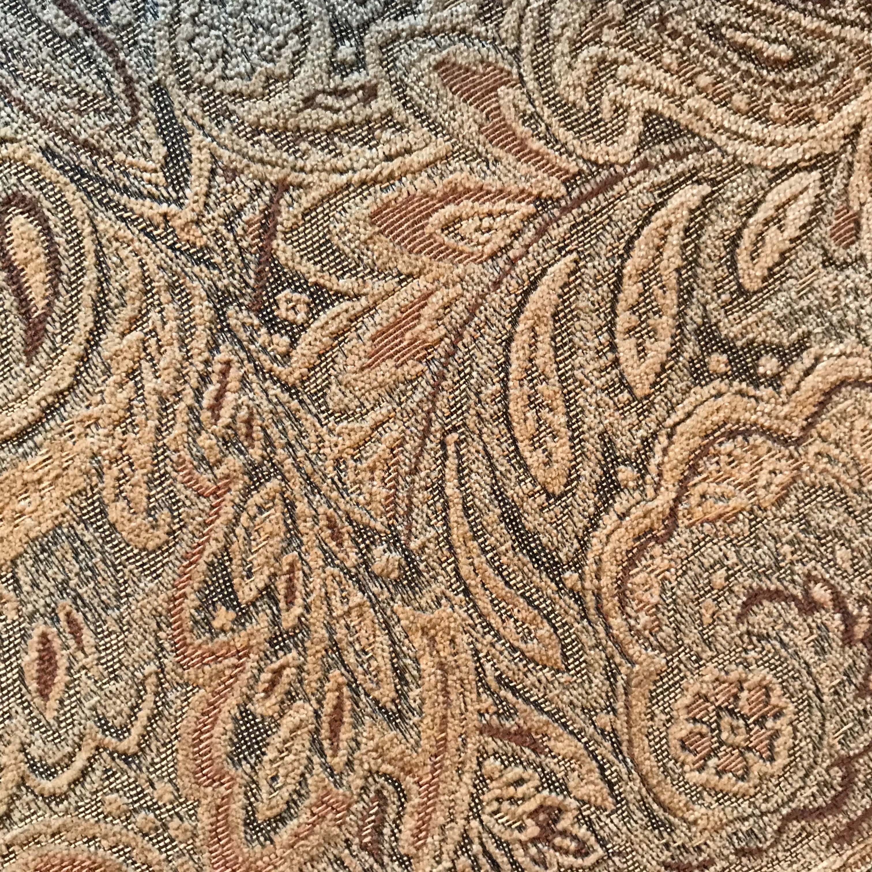 Upholstered Wingback Chair With Ottoman