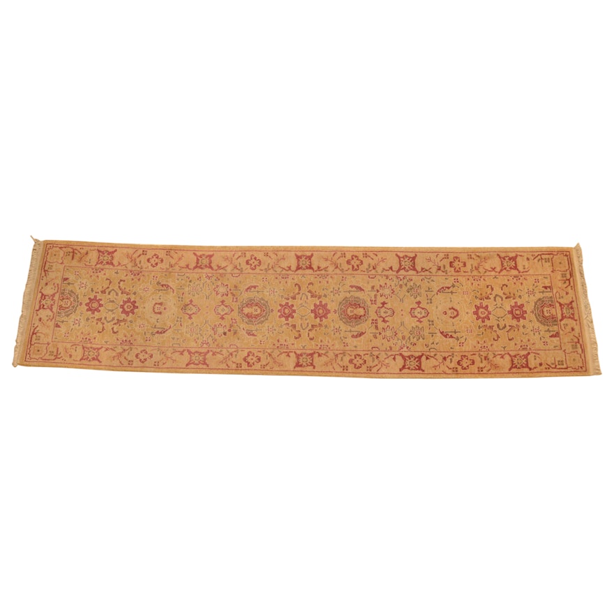 Hand-Knotted Pakistani Carpet Runner