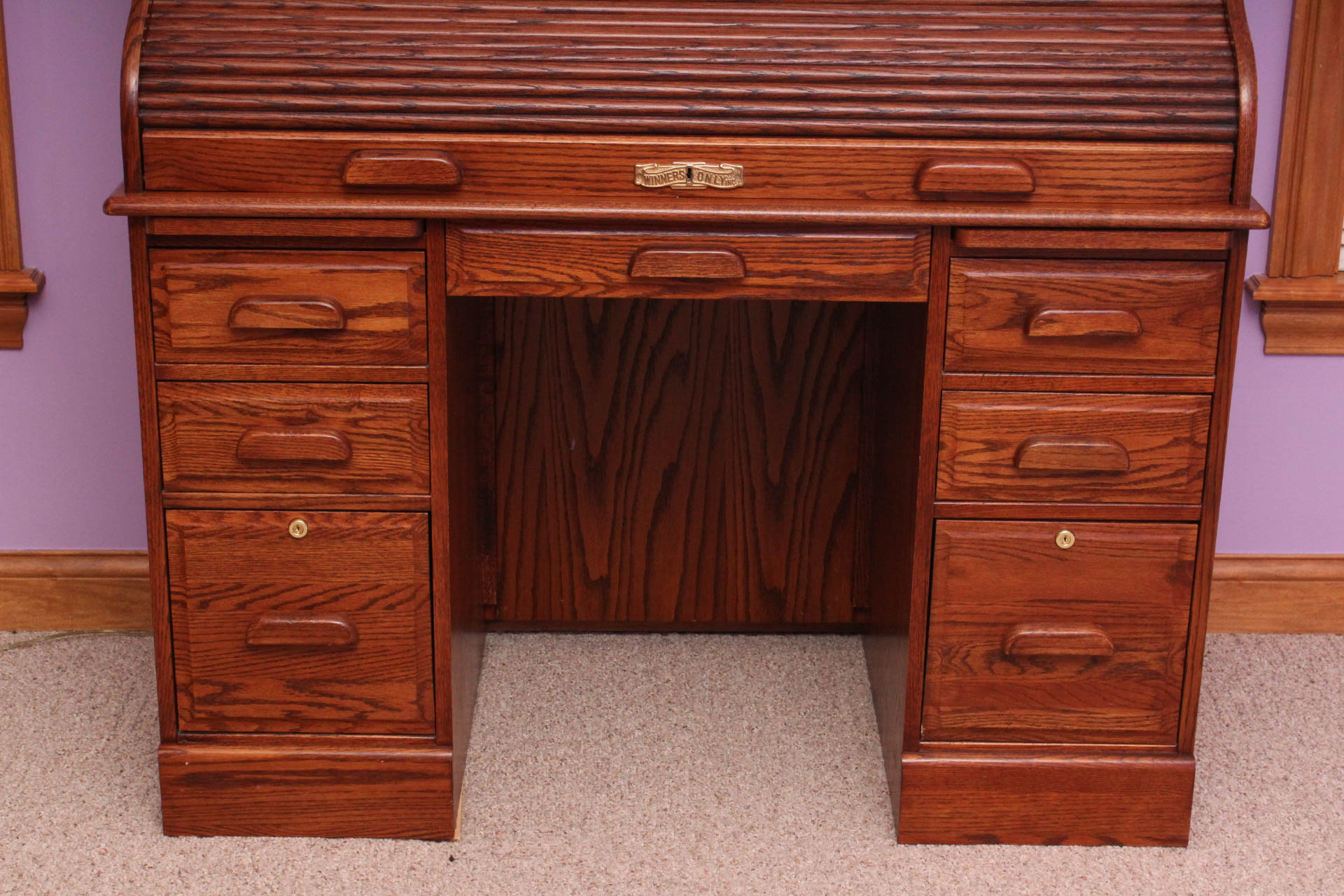 Winners Only Inc. Solid Oak Roll-Top Desk