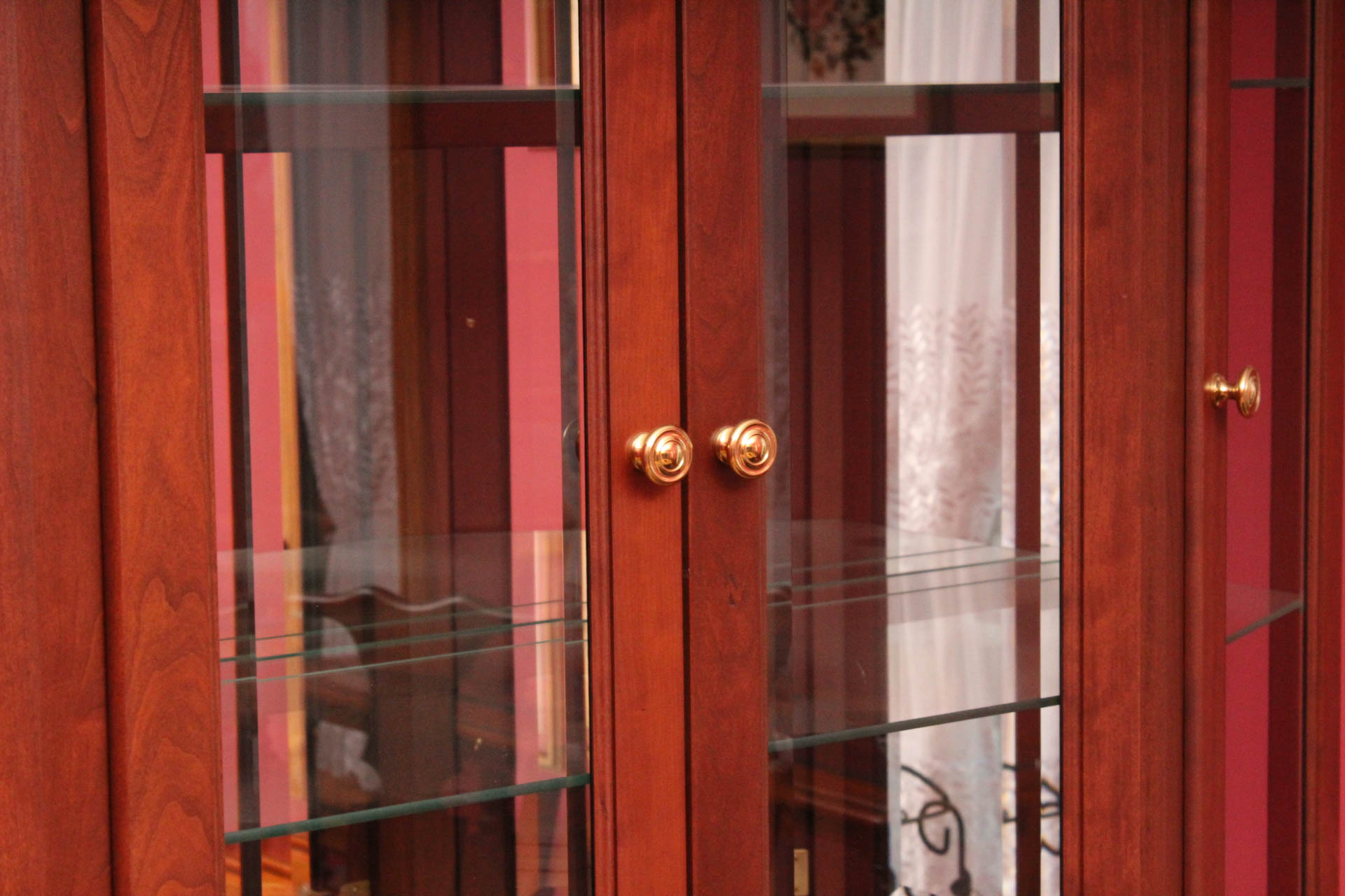 Solid Wood Glass Front China Cabinet