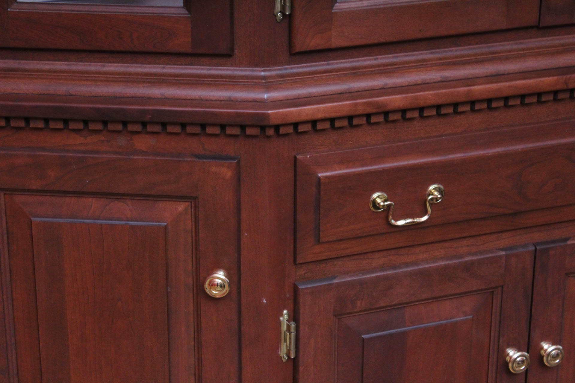 Solid Wood Glass Front China Cabinet