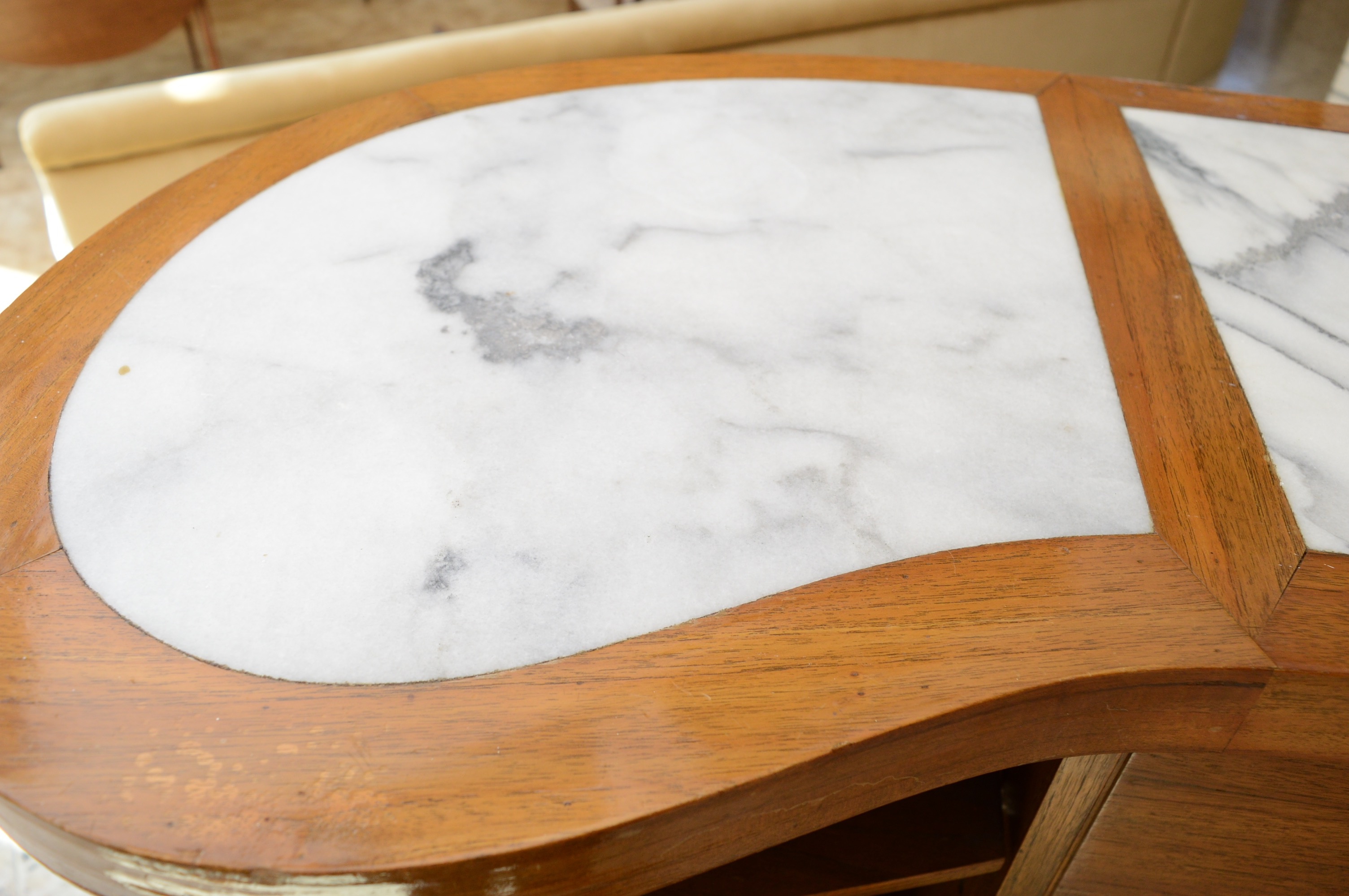 Broyhill Brasilia Mid Century Modern Bar with Marble Top