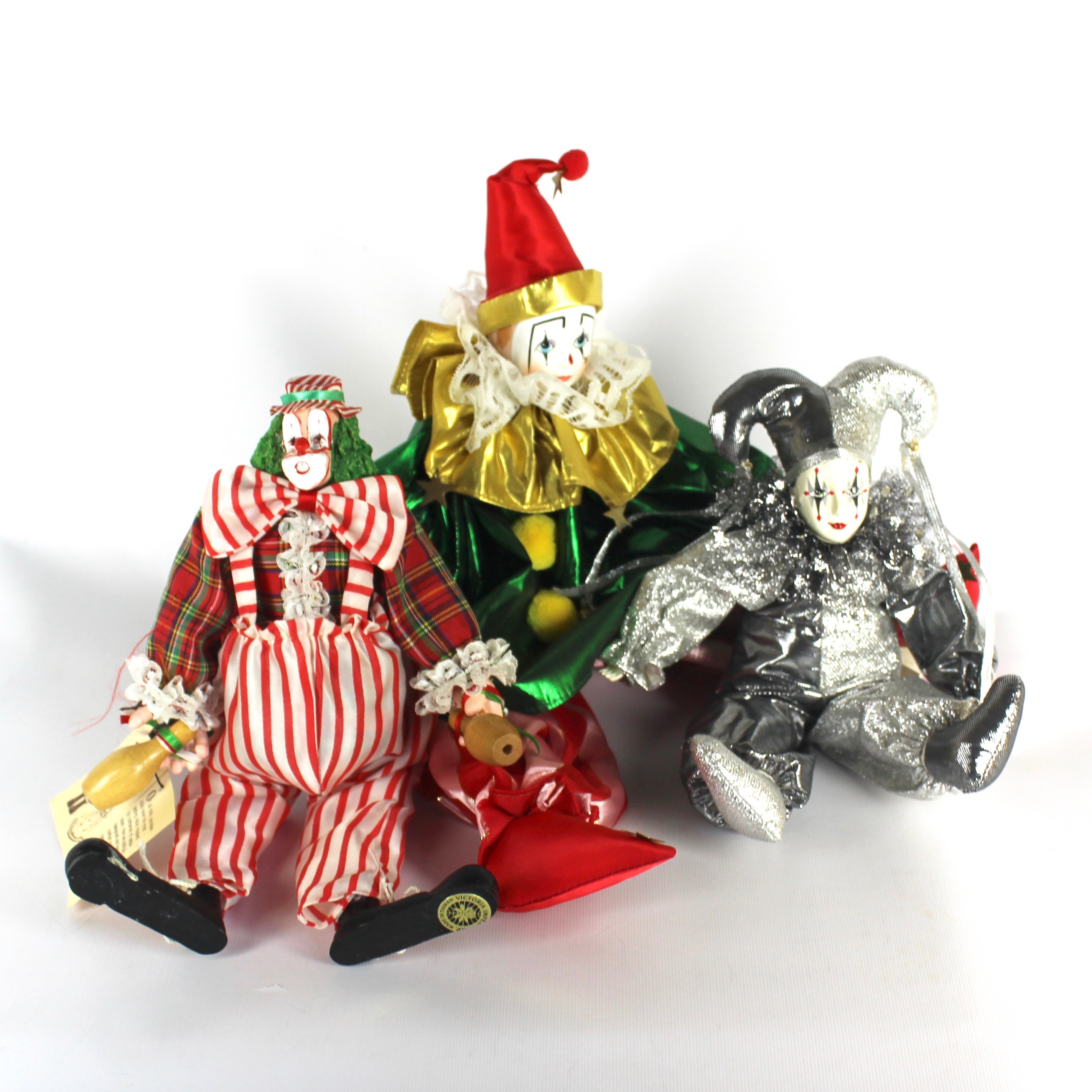 Jester and Clown Dolls, Including Brinn's Jester Music Box