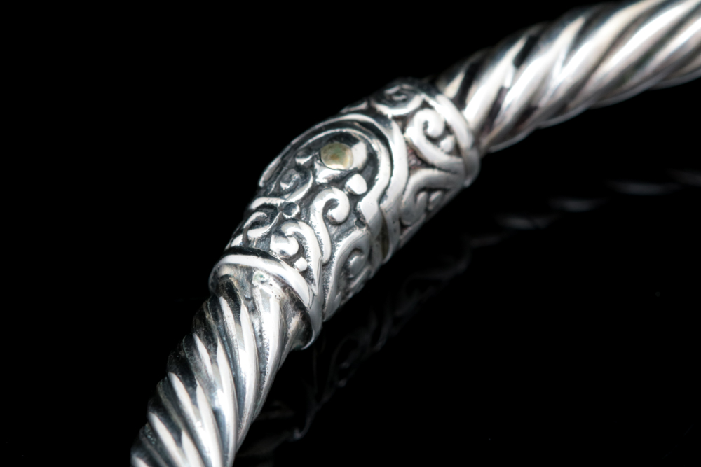 Sterling Silver, 18K Yellow Gold and Citrine Bracelet