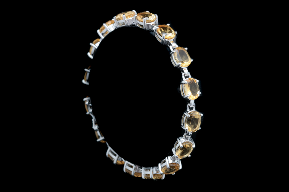 Sterling Silver and Citrine Bracelet