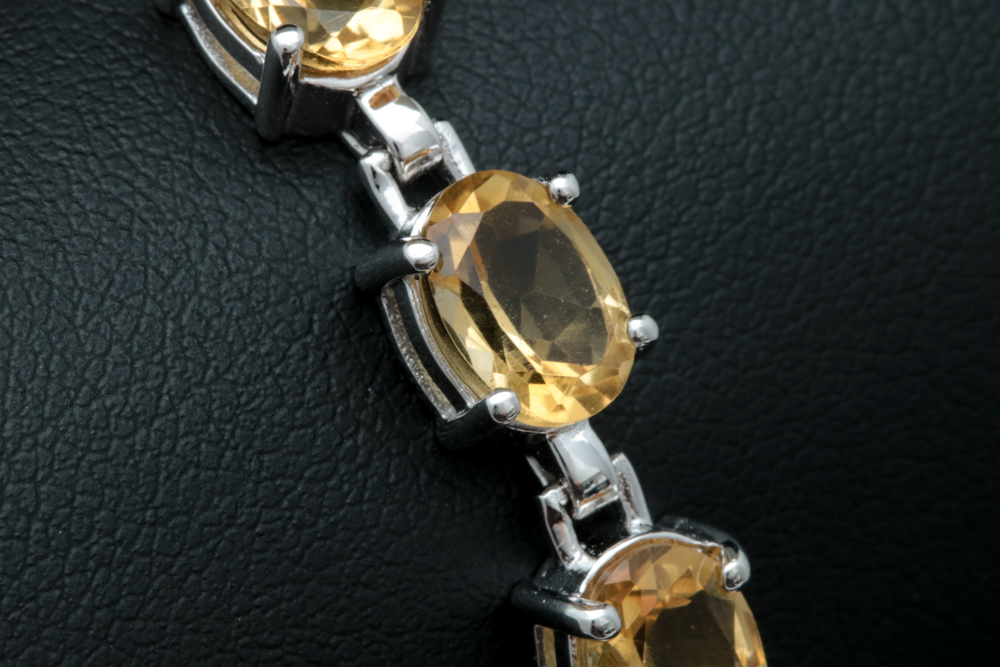Sterling Silver and Citrine Bracelet