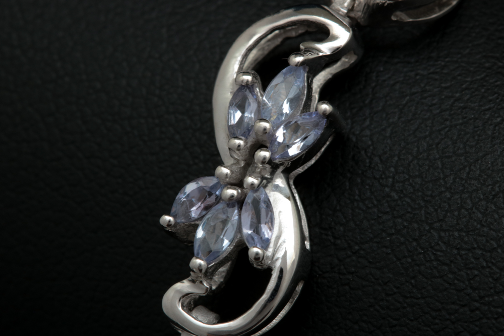 Sterling Silver and 3.00 CTW Tanzanite Bracelet