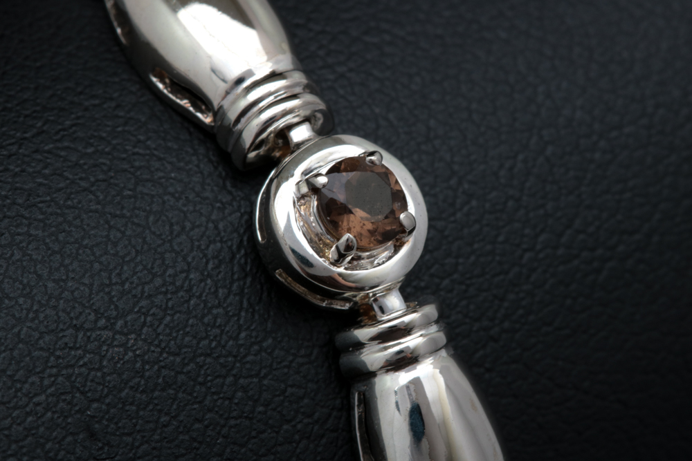 Sterling Silver and Smoky Quartz Bracelet