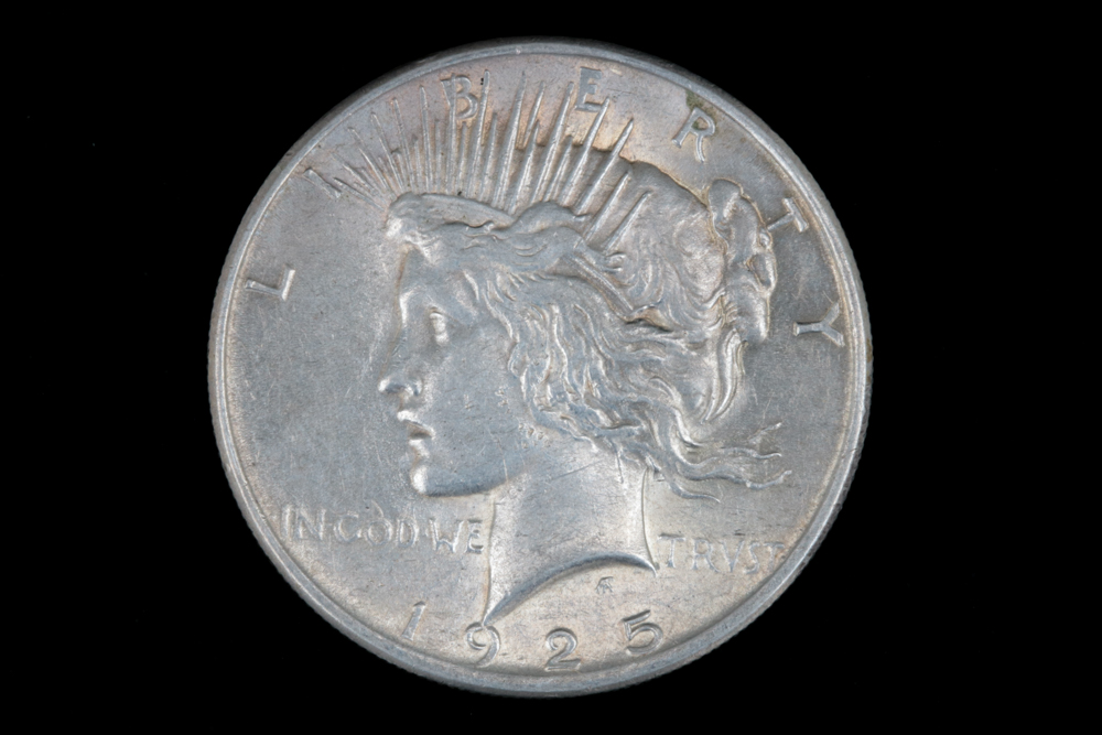 Two 1925 Silver Peace Dollars