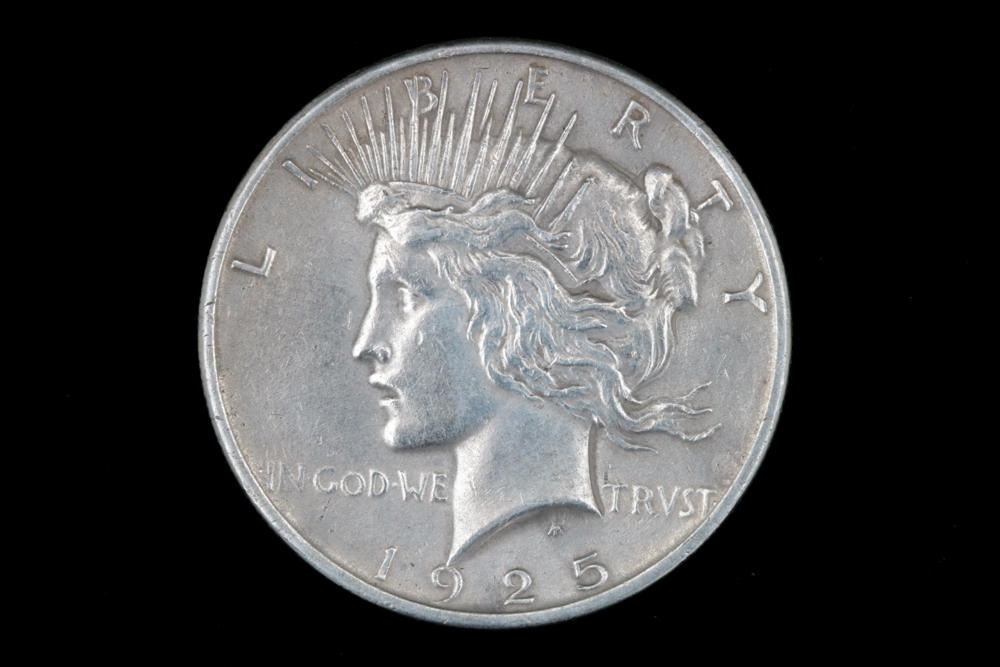 Two 1925 Silver Peace Dollars
