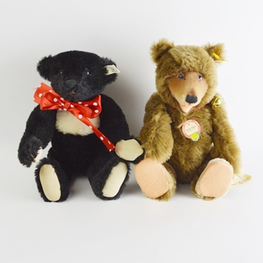 Steiff "Minnie" Bear and Steiff "Teddy Baby Replica 1930" Teddy Bears