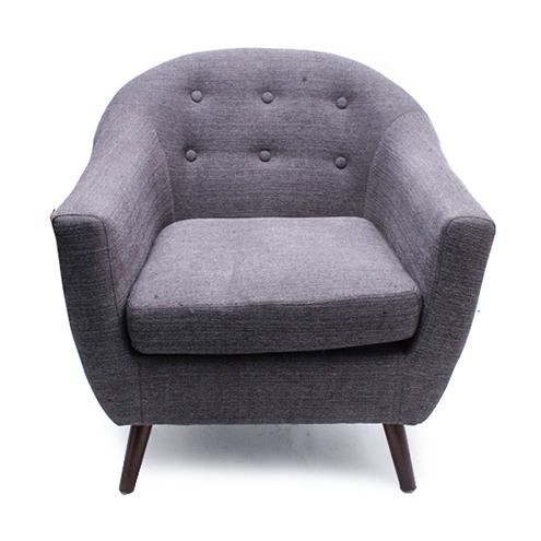 Scandinavian Modern Gray Club Chair by Luxo Kouvola