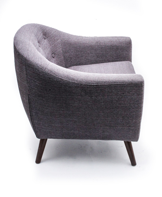 Scandinavian Modern Gray Club Chair by Luxo Kouvola