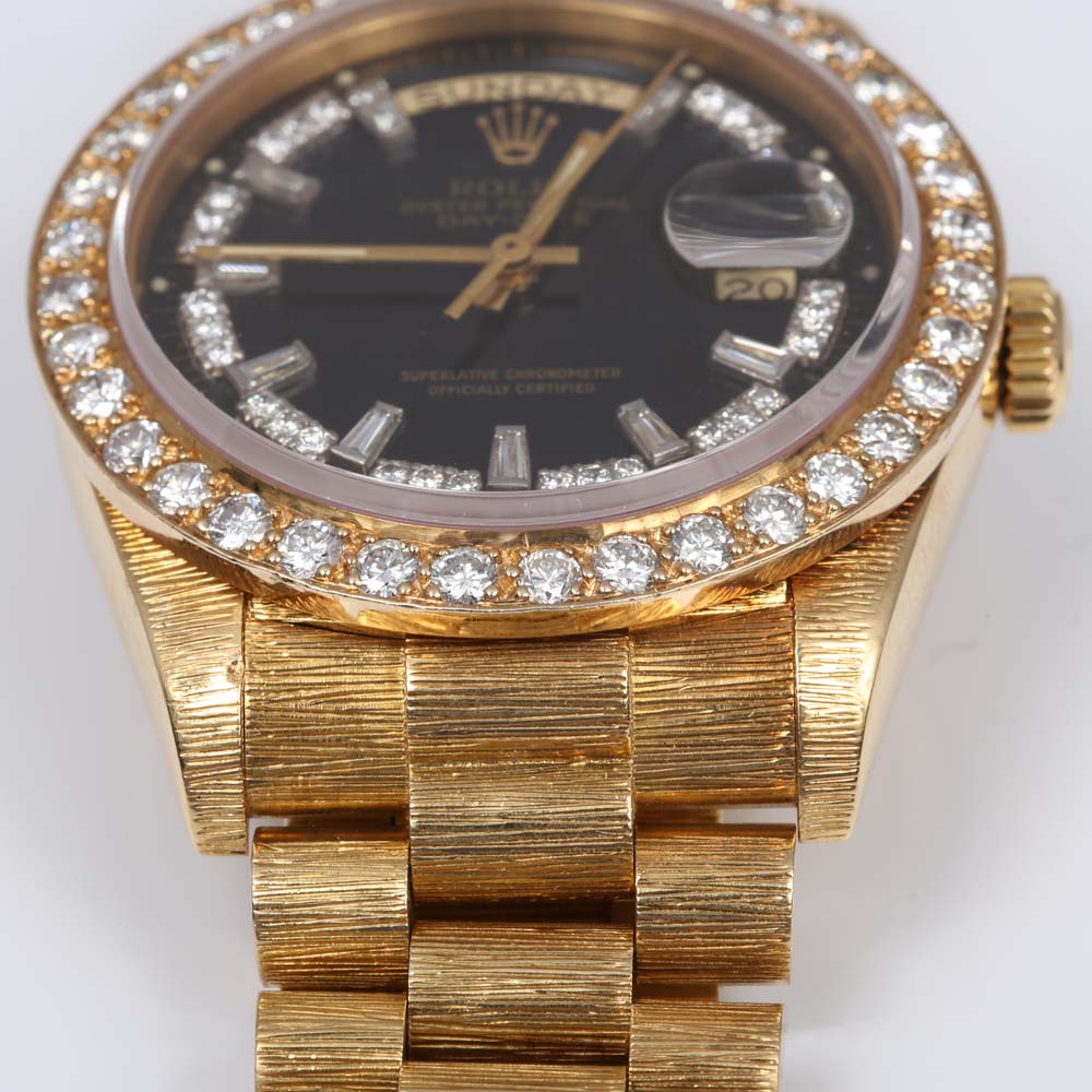 Rolex Oyster Perpetual Day-Date 18K Yellow Gold and 2.72 CTW Diamond Watch