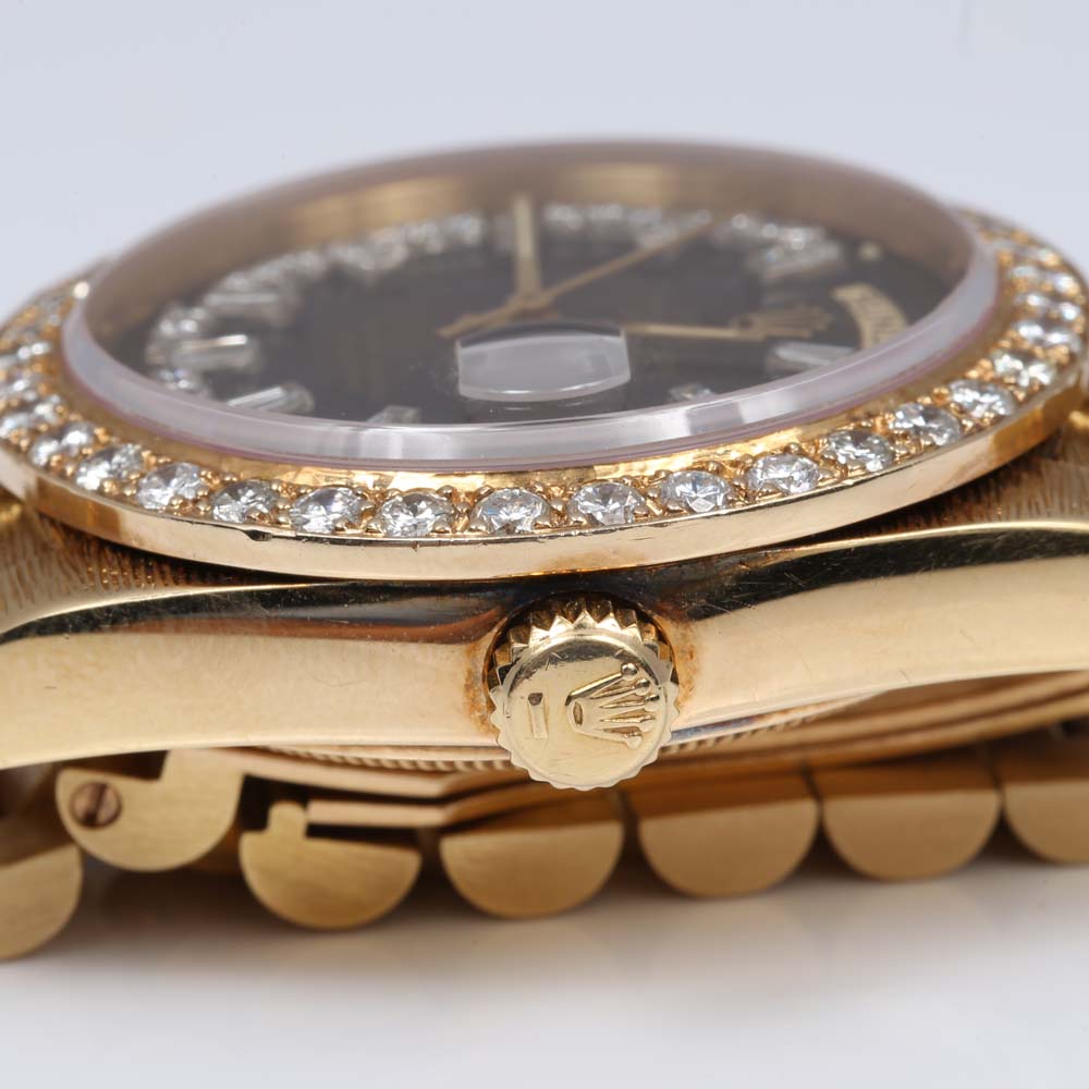 Rolex Oyster Perpetual Day-Date 18K Yellow Gold and 2.72 CTW Diamond Watch