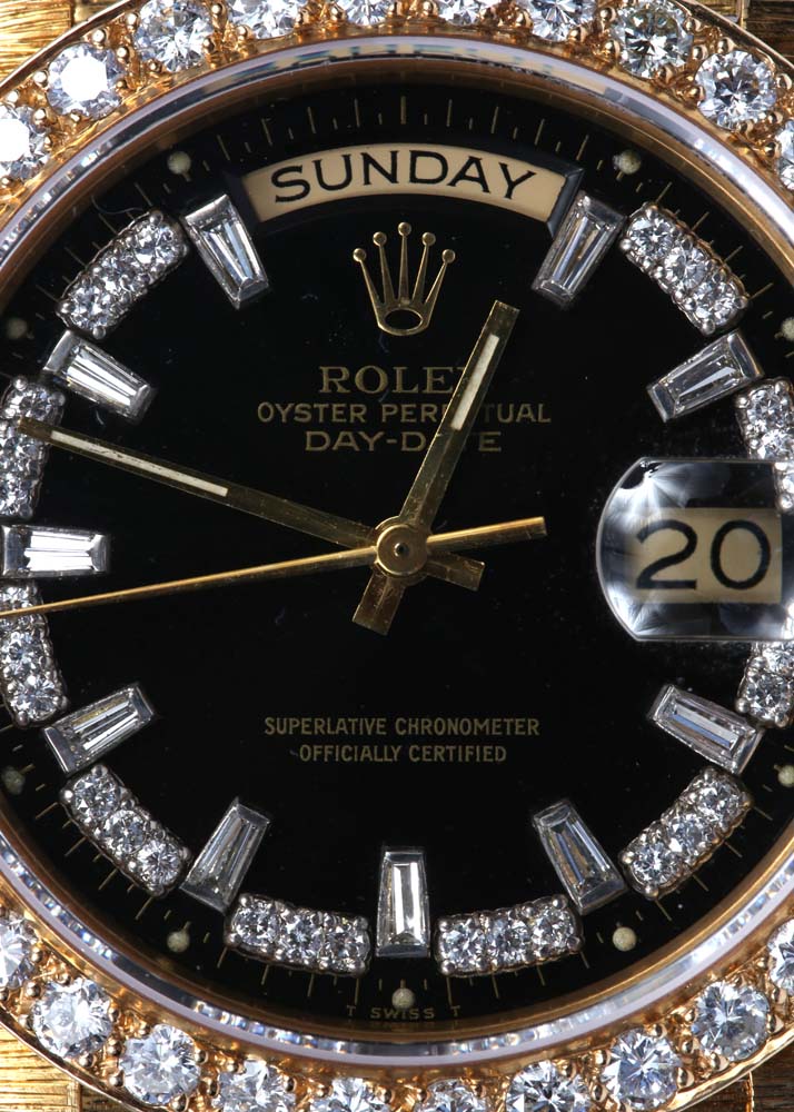 Rolex Oyster Perpetual Day-Date 18K Yellow Gold and 2.72 CTW Diamond Watch