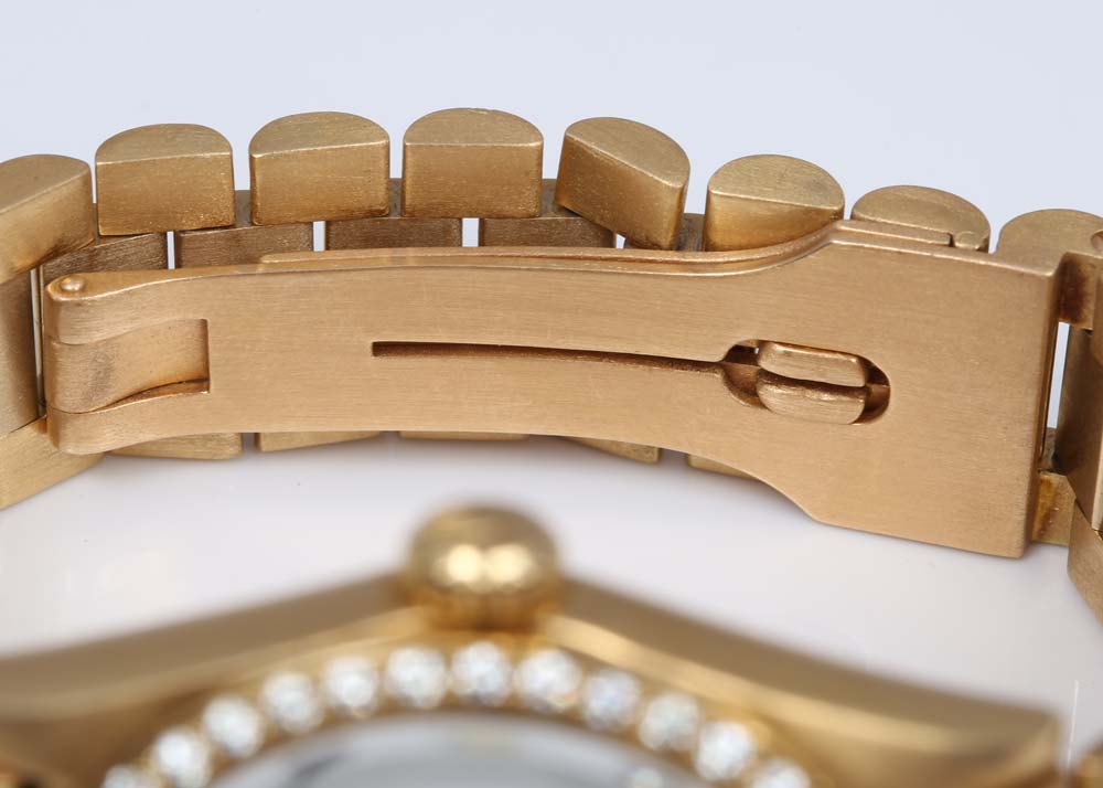 Rolex Oyster Perpetual Day-Date 18K Yellow Gold 4.37 CTW Diamond Watch