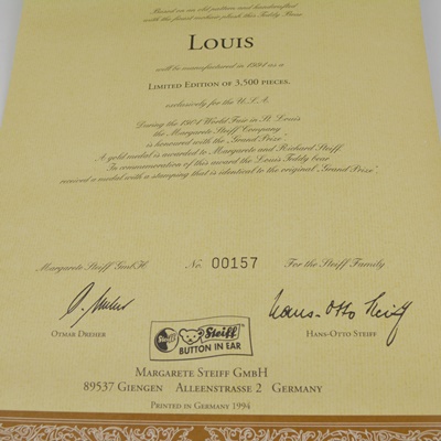 Steiff "Louis 44, Special US Edition" Teddy Bear