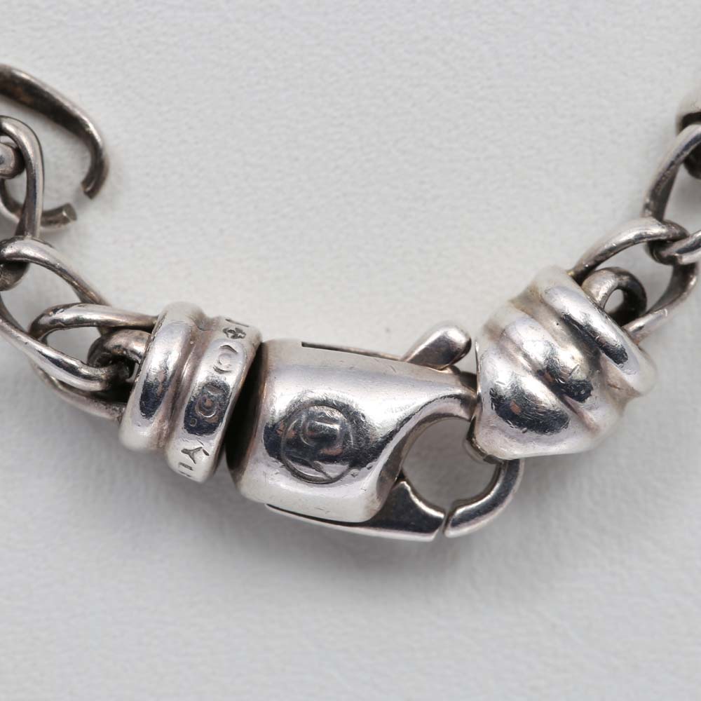 David Yurman Sterling Silver and 14K Yellow Gold Turquoise Pendant Enhancer