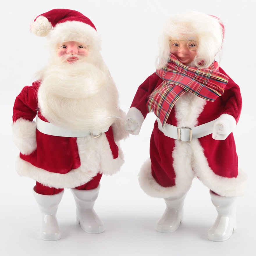 Vintage "Mr. and Mrs. Claus" Dolls