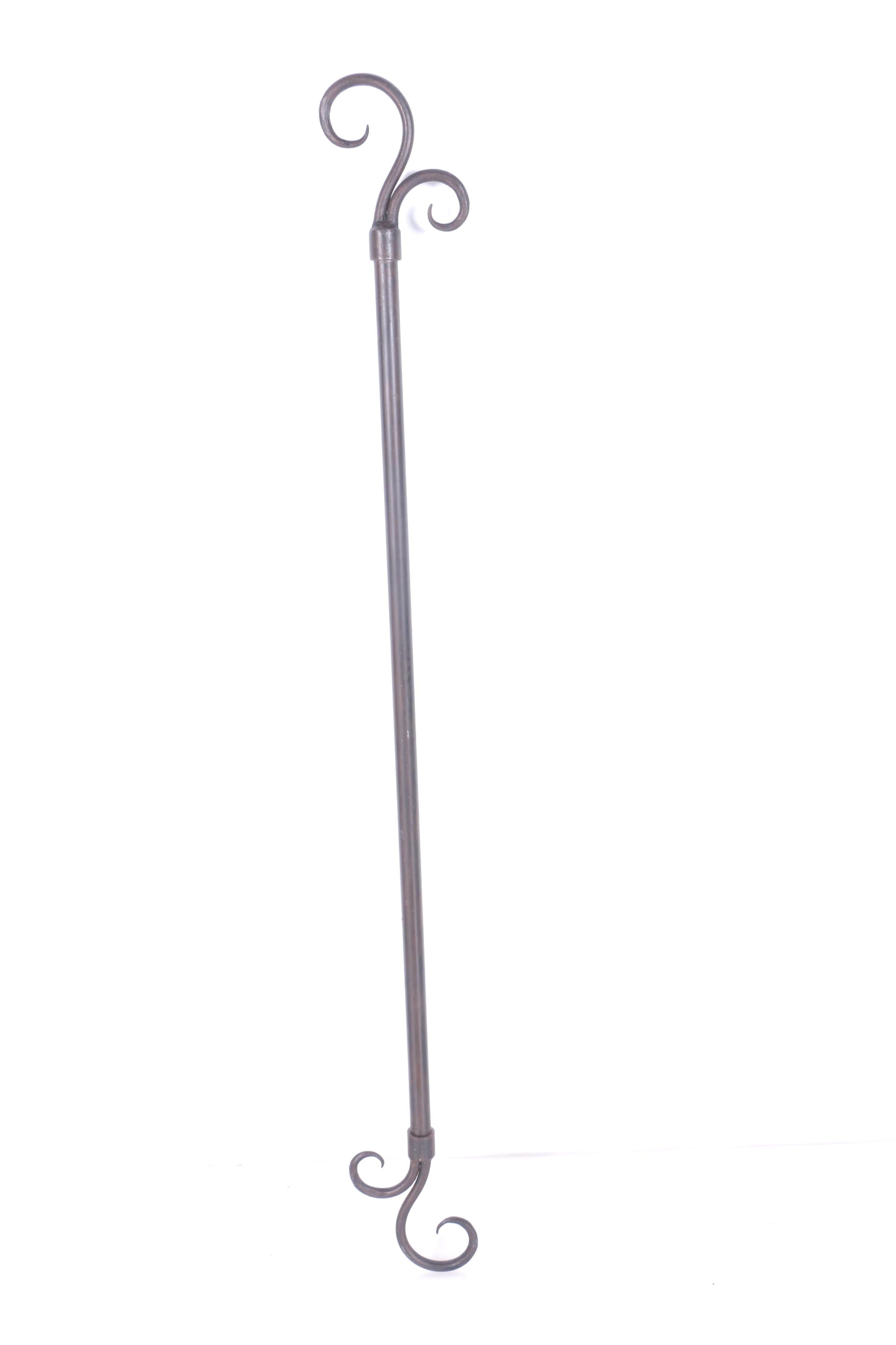 Pair of Black Metal Curtain Rods