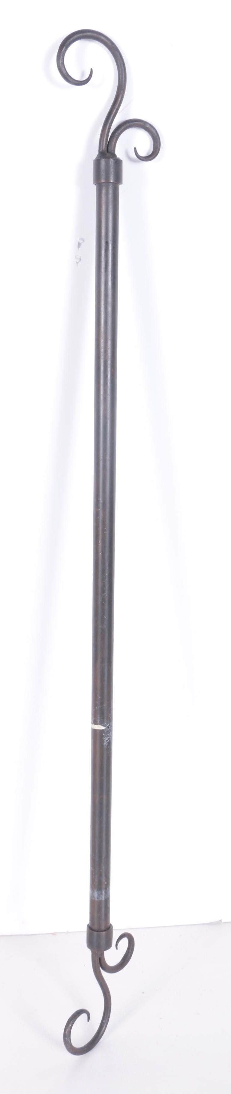 Pair of Black Metal Curtain Rods