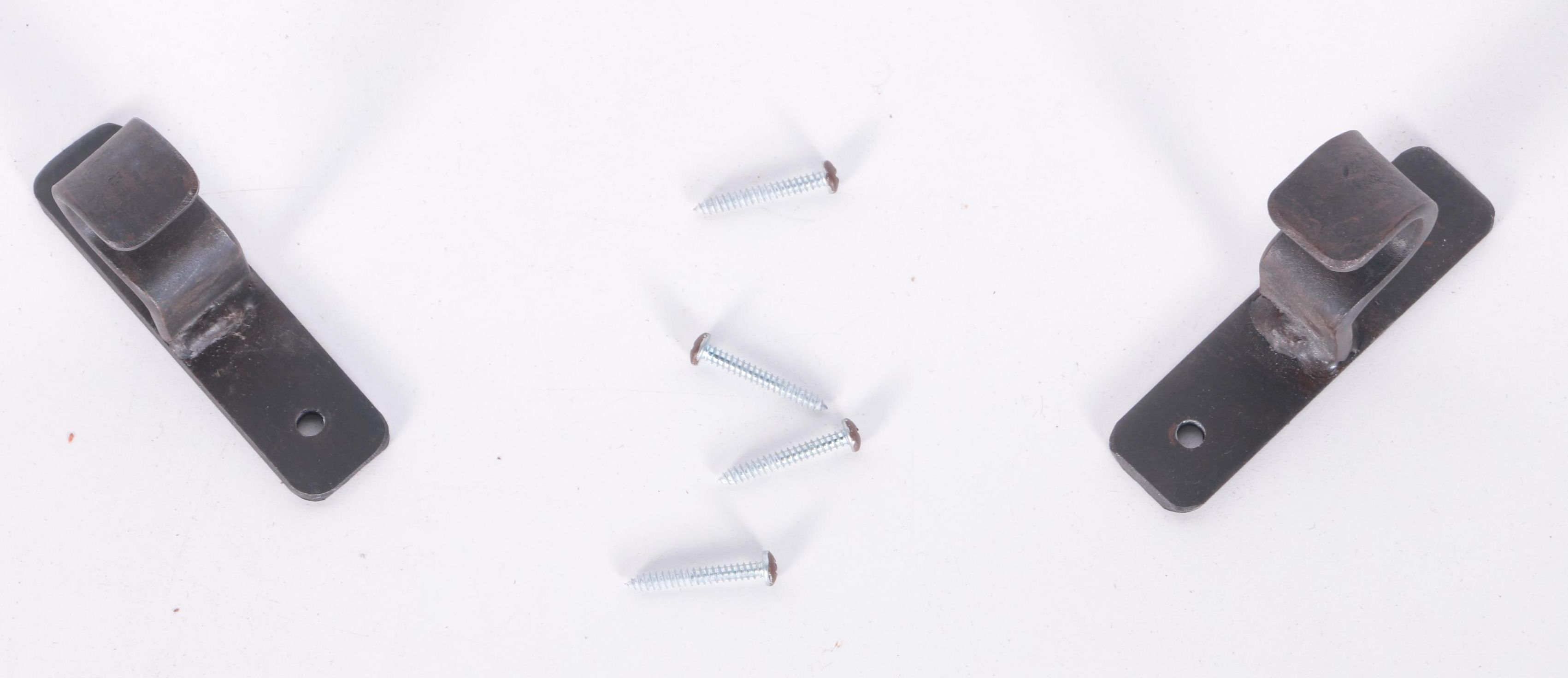 Pair of Black Metal Curtain Rods