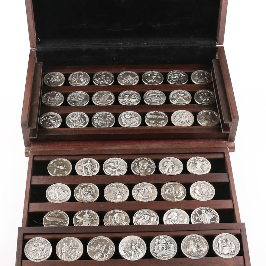 "Great American Triumphs" Longines Symphonette Sterling Silver Medals Collection