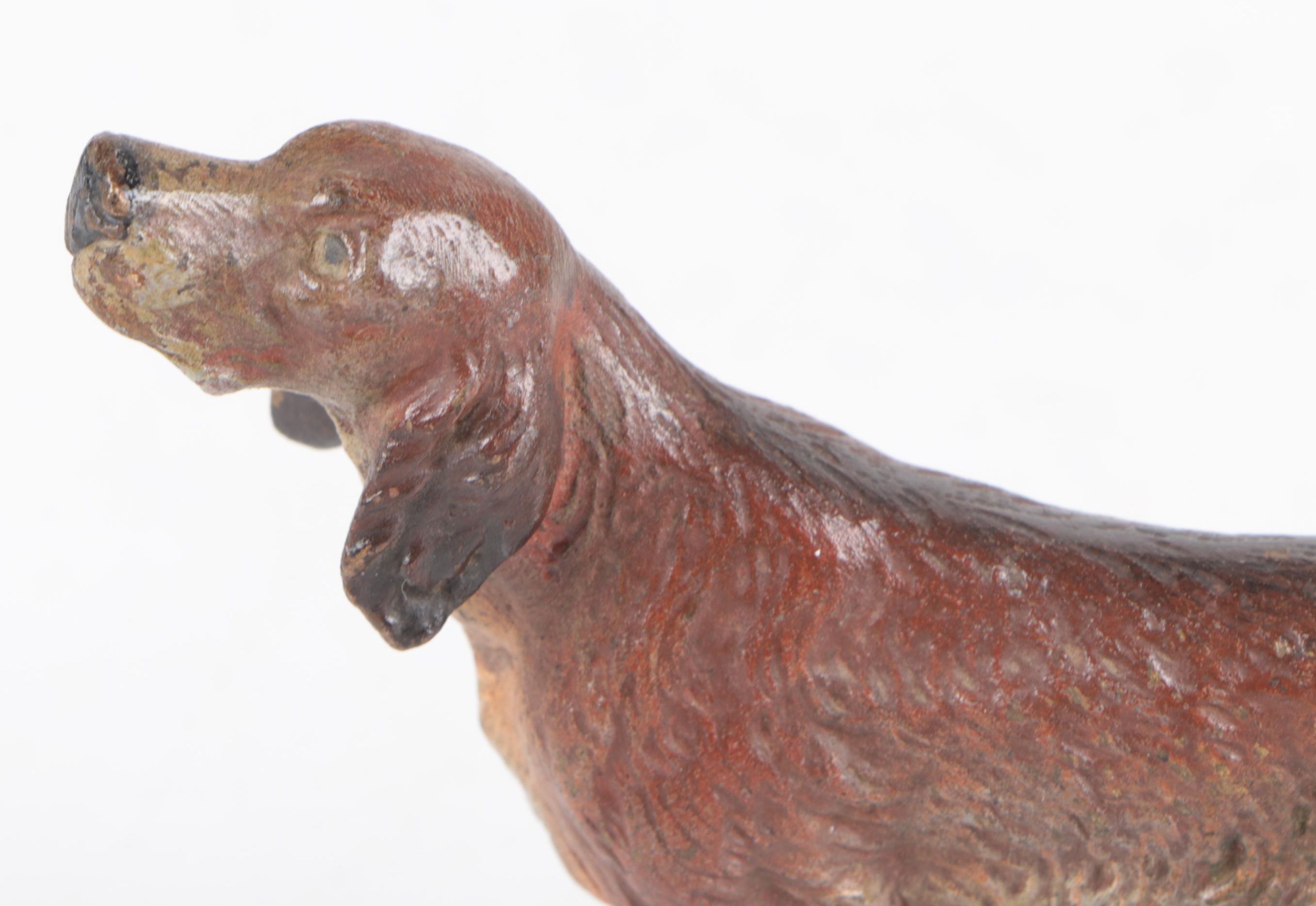 Vintage Cast Brass Alloy Irish Setter Figurine