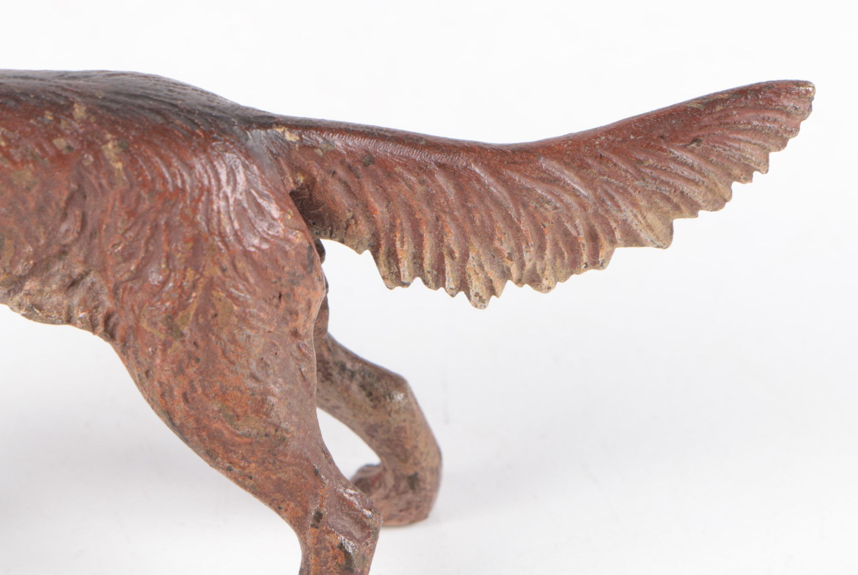 Vintage Cast Brass Alloy Irish Setter Figurine