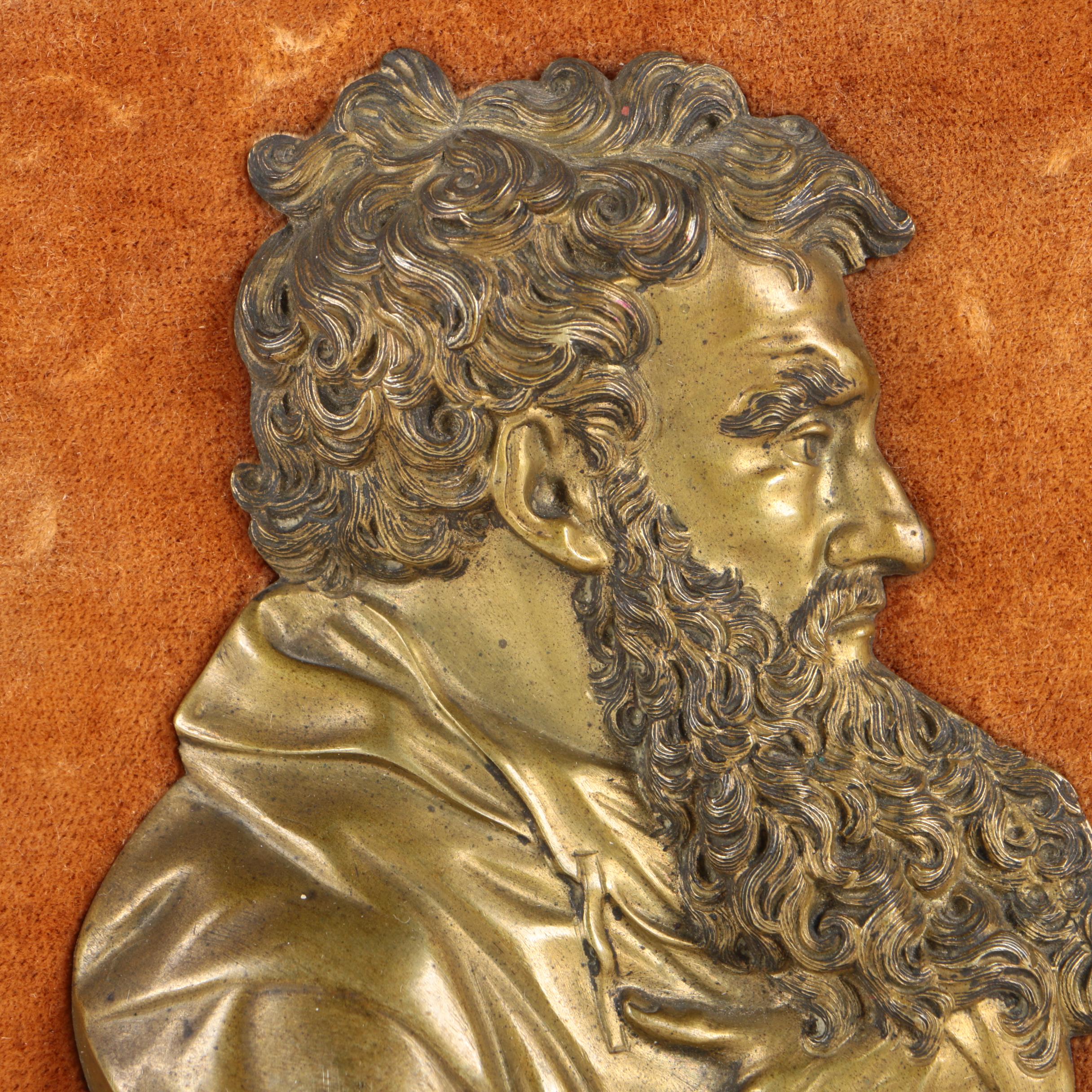 Metal Relief Portraits of Men