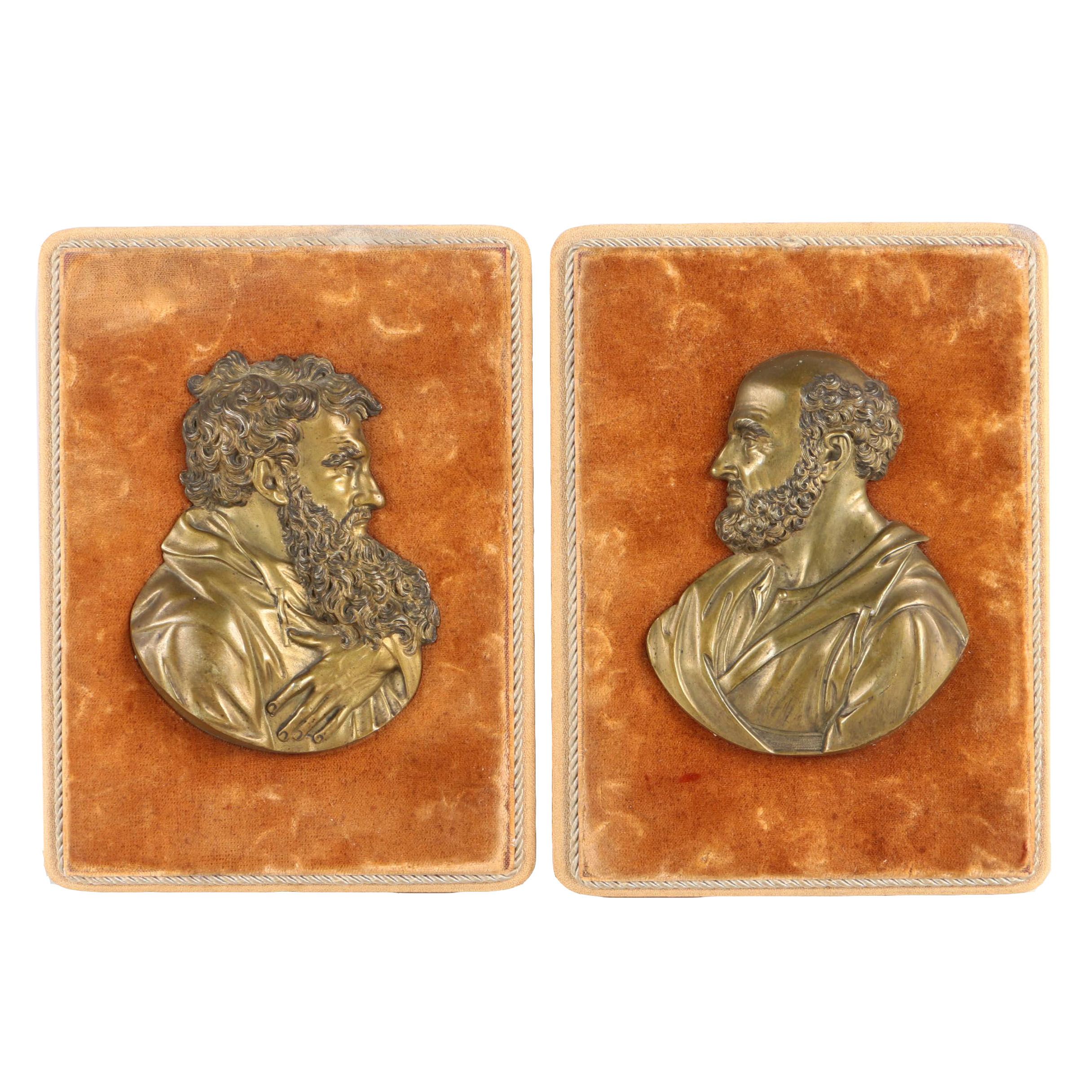 Metal Relief Portraits of Men